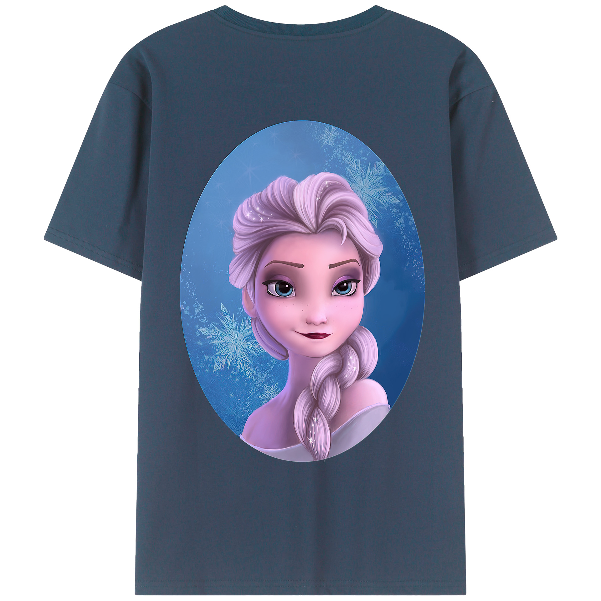 （画像用） アナと雪の女王 アンナ エルサ Frozen Anna Elsa レディース半袖Tシャツ(バックプリント)
