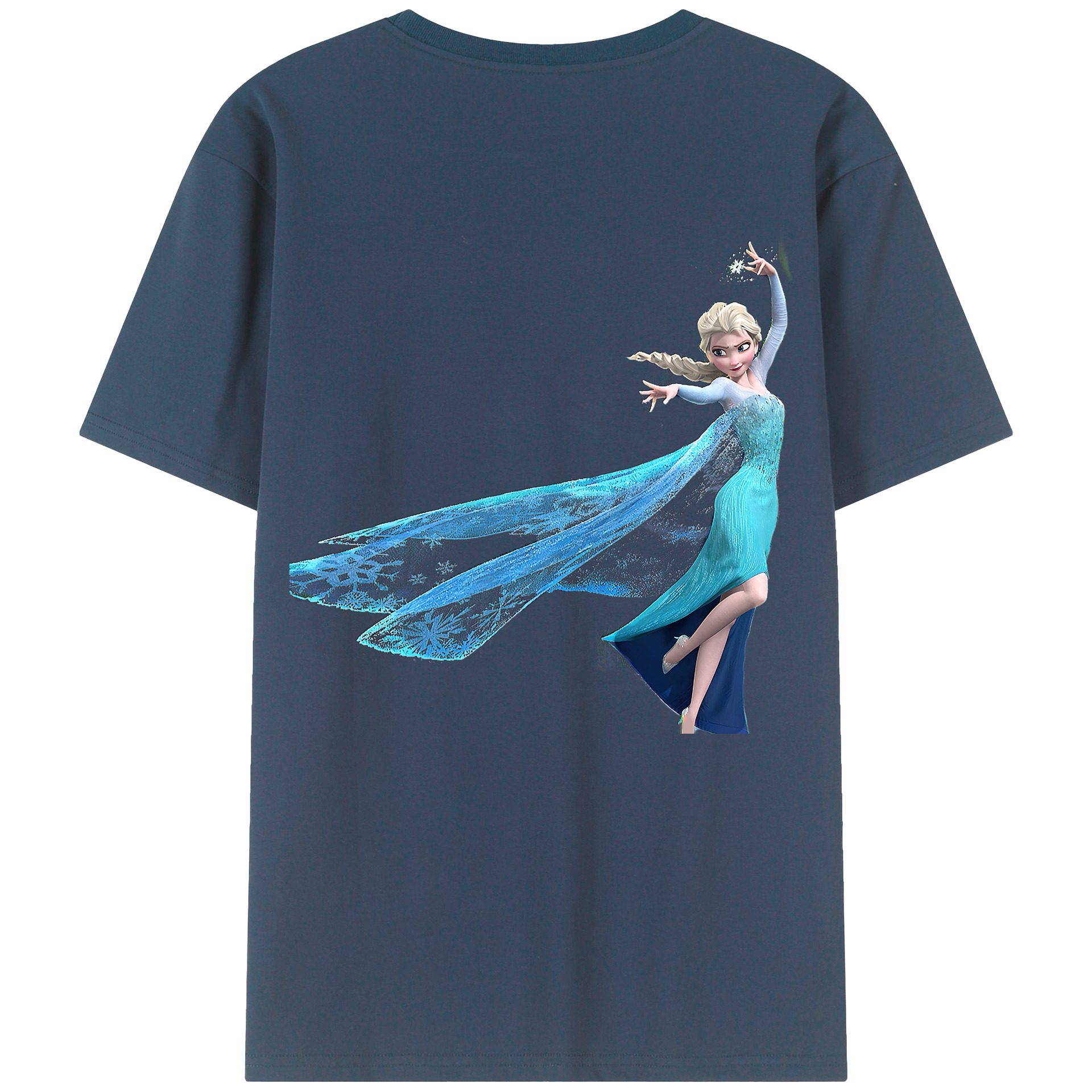 （画像用） アナと雪の女王 アンナ エルサ Frozen Anna Elsa レディース半袖Tシャツ(バックプリント)