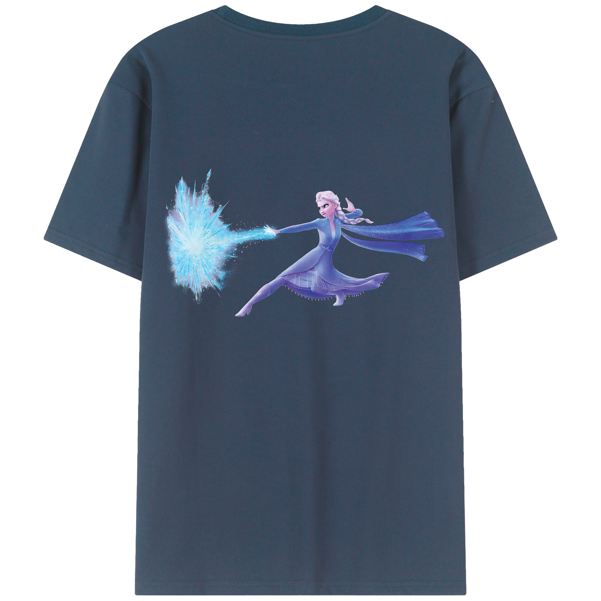 （画像用） アナと雪の女王 アンナ エルサ Frozen Anna Elsa レディース半袖Tシャツ(バックプリント)