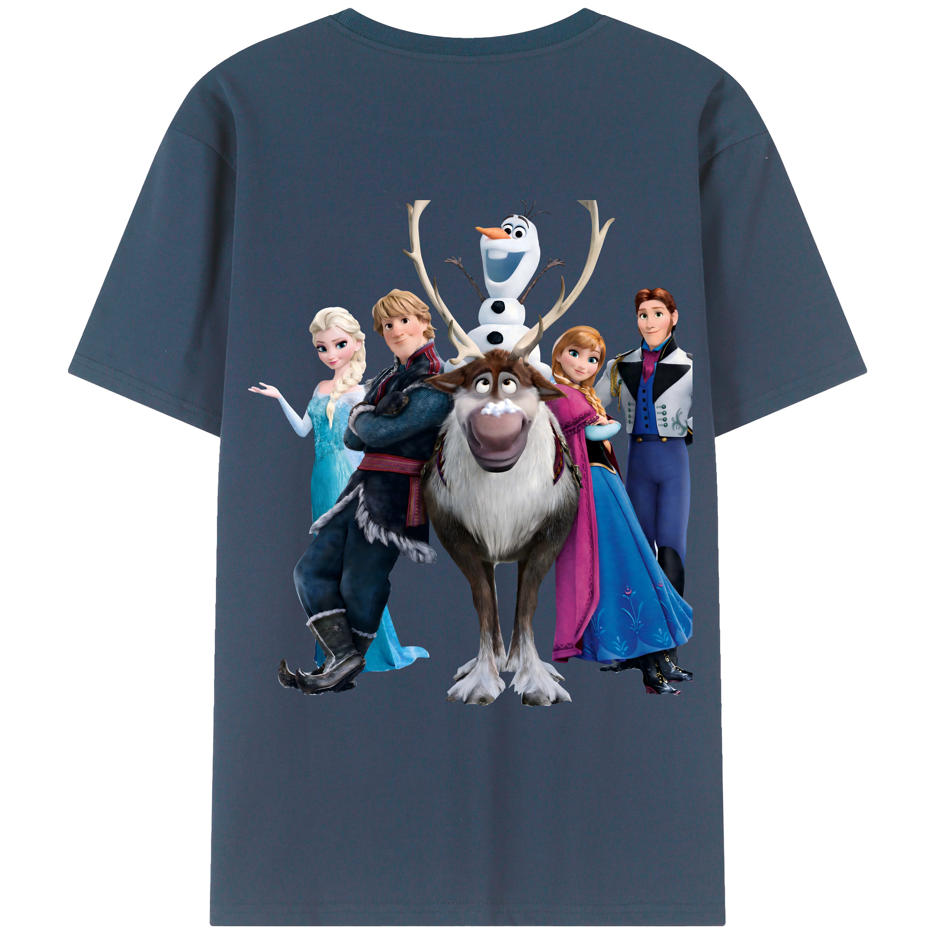 （画像用） アナと雪の女王 アンナ エルサ Frozen Anna Elsa レディース半袖Tシャツ(バックプリント)