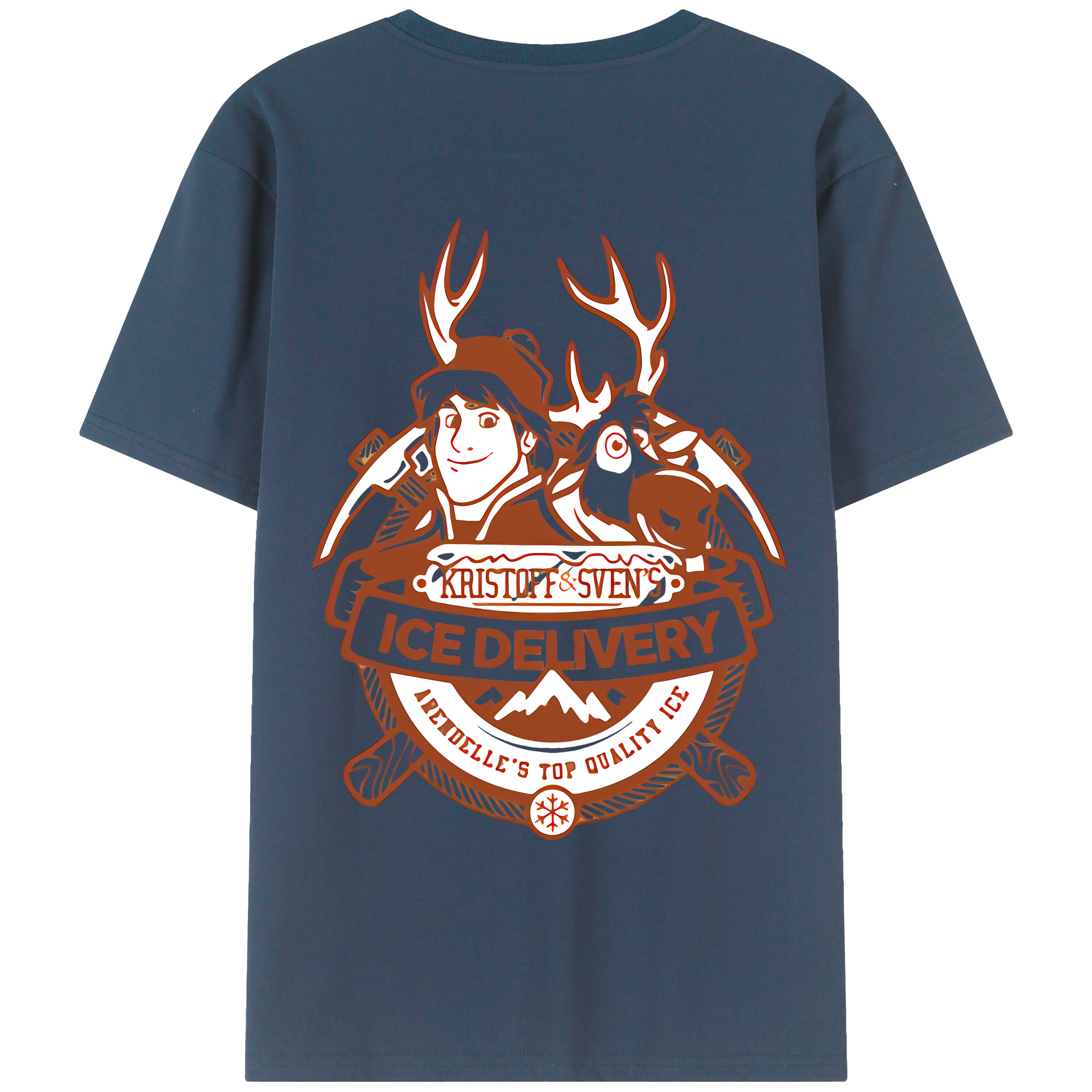 （画像用） アナと雪の女王 アンナ エルサ Frozen Anna Elsa レディース半袖Tシャツ(バックプリント)