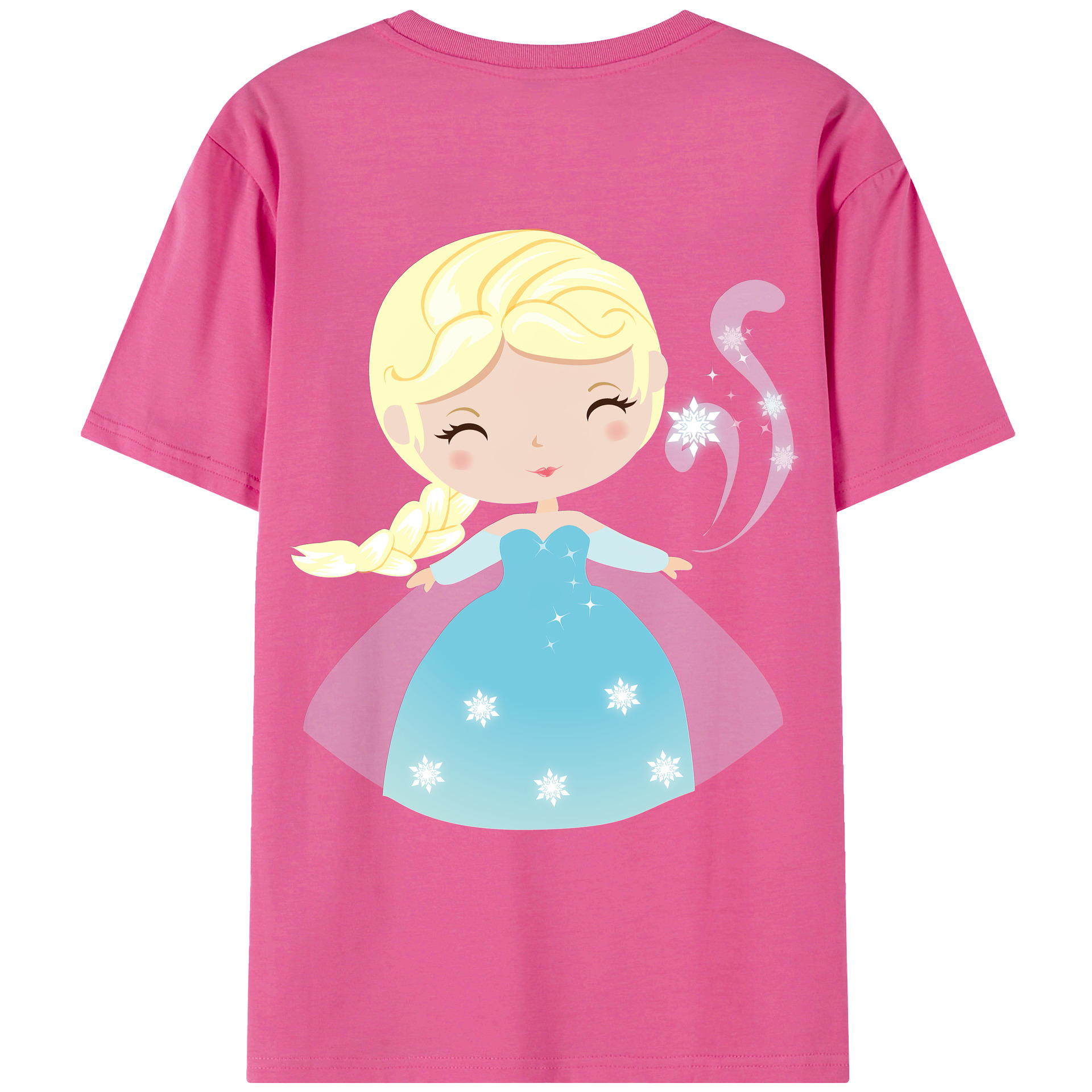（画像用） アナと雪の女王 アンナ エルサ Frozen Anna Elsa レディース半袖Tシャツ(バックプリント)