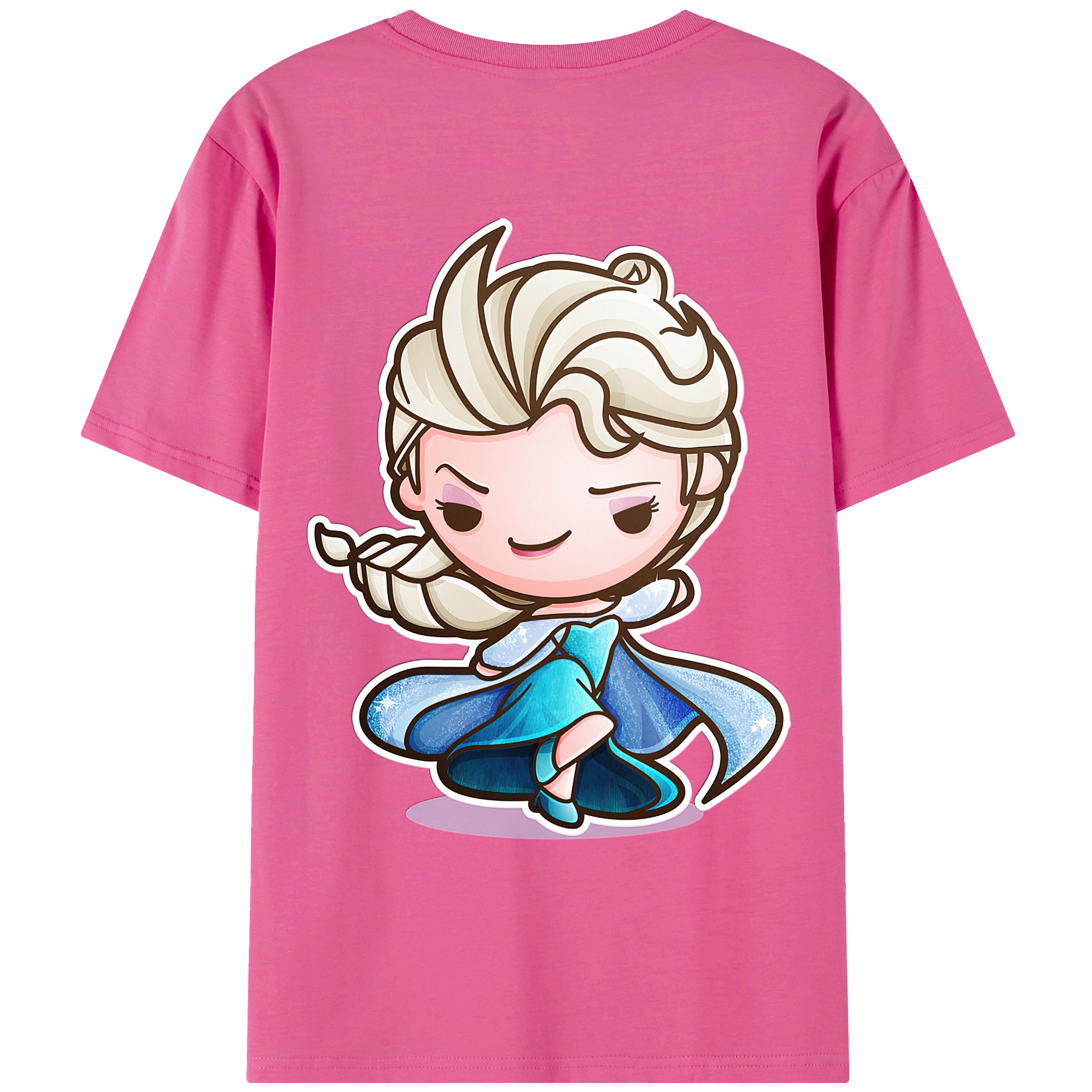 （画像用） アナと雪の女王 アンナ エルサ Frozen Anna Elsa レディース半袖Tシャツ(バックプリント)