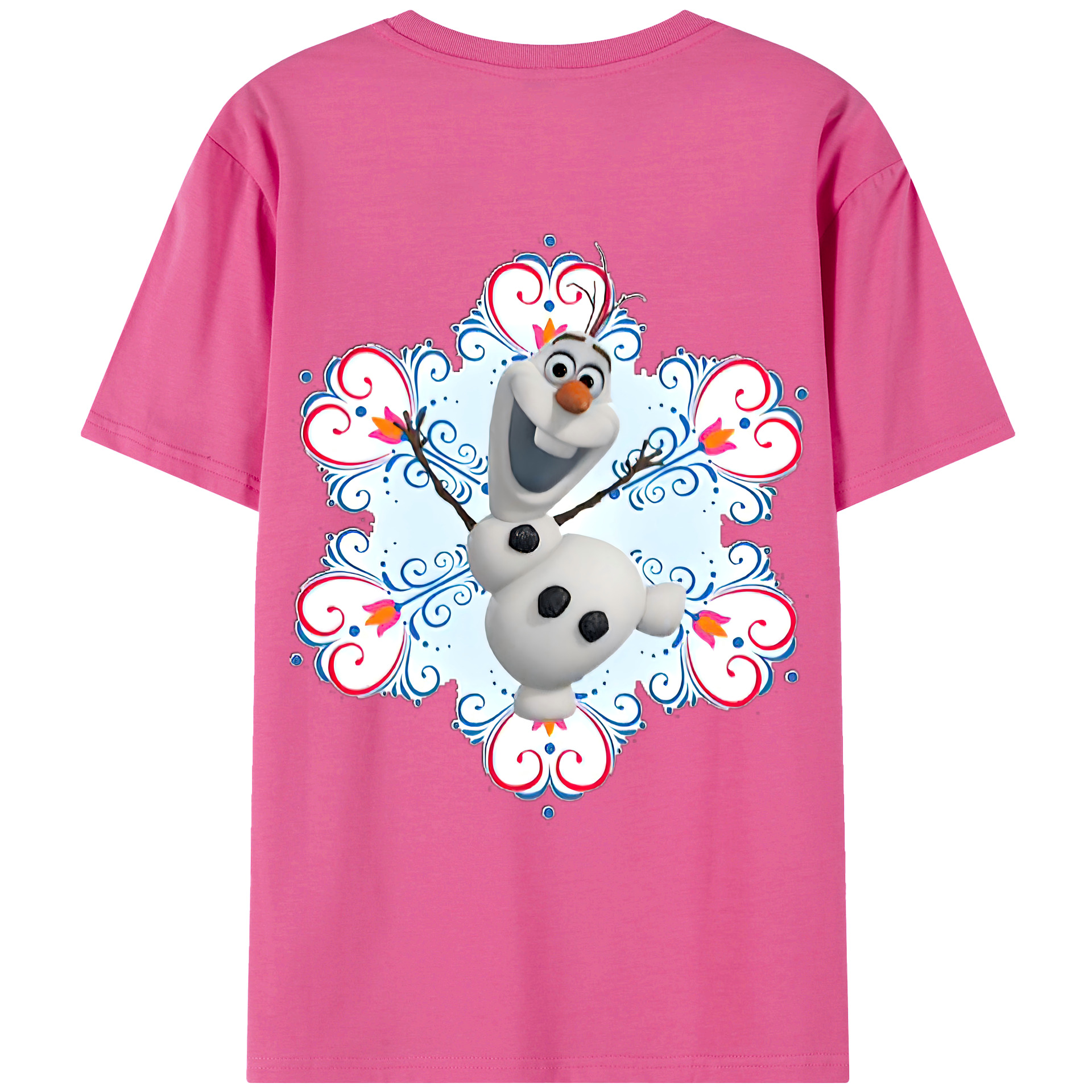 （画像用） アナと雪の女王 アンナ エルサ Frozen Anna Elsa レディース半袖Tシャツ(バックプリント)