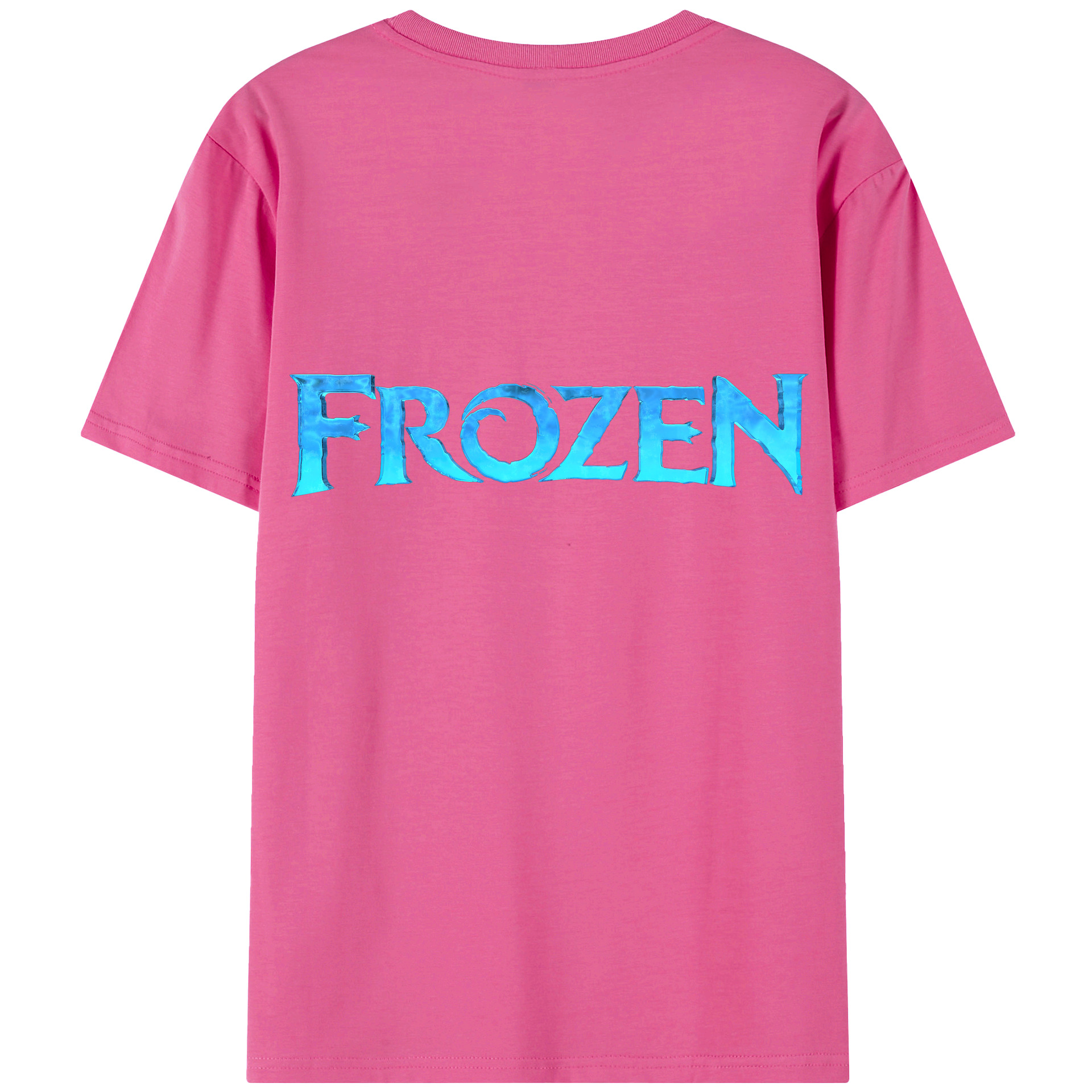 （画像用） アナと雪の女王 アンナ エルサ Frozen Anna Elsa レディース半袖Tシャツ(バックプリント)