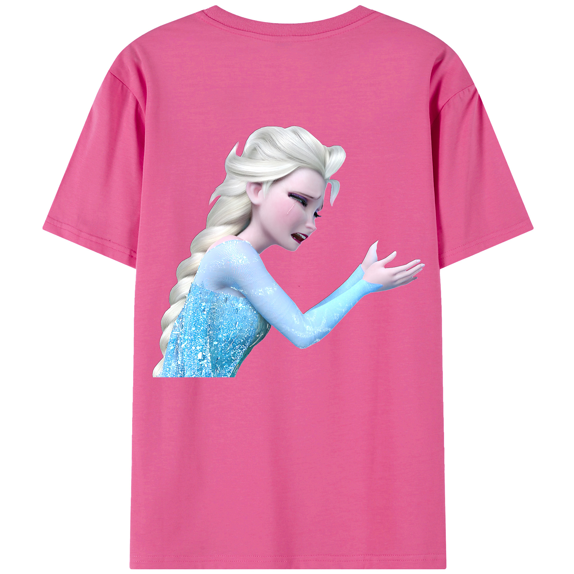 （画像用） アナと雪の女王 アンナ エルサ Frozen Anna Elsa レディース半袖Tシャツ(バックプリント)