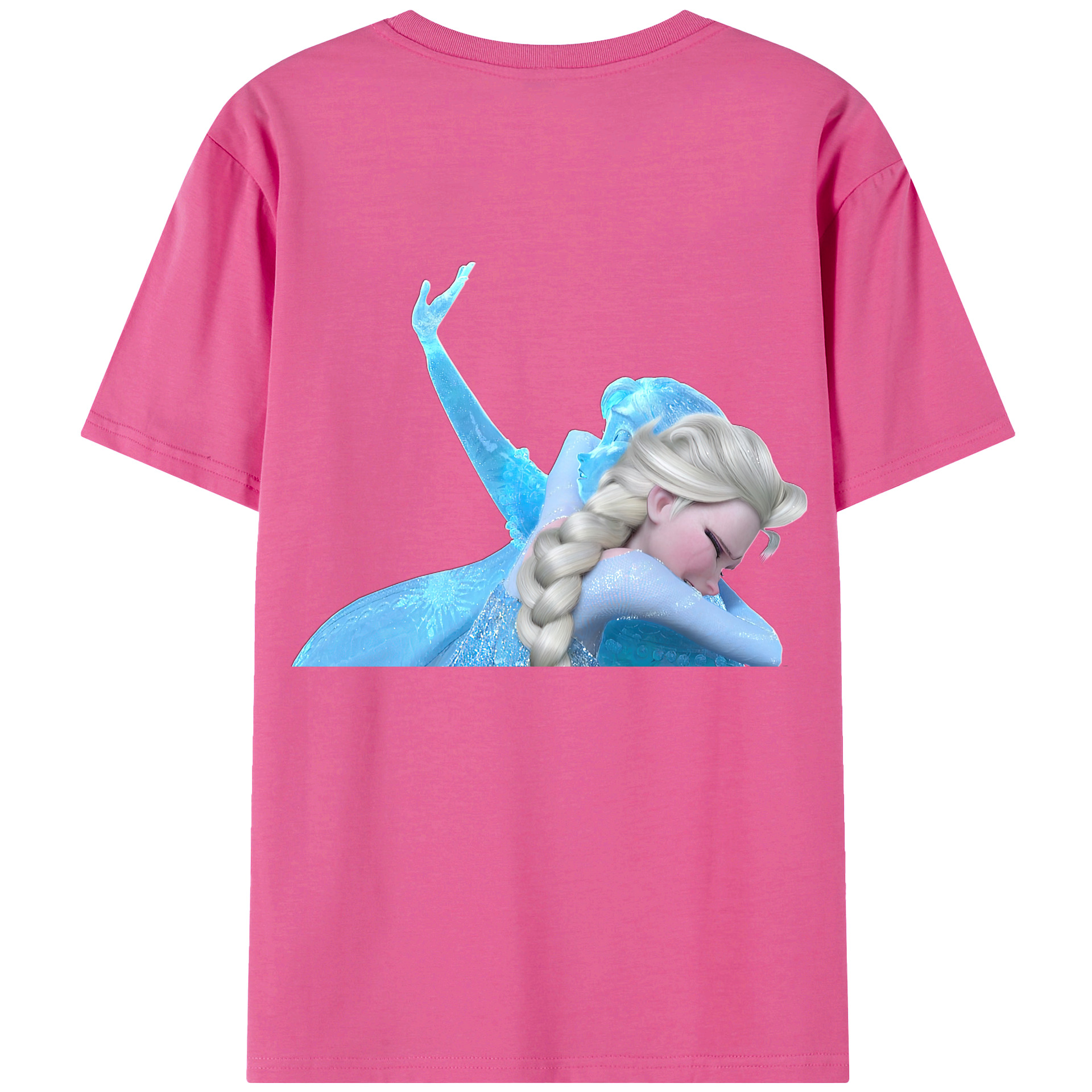 （画像用） アナと雪の女王 アンナ エルサ Frozen Anna Elsa レディース半袖Tシャツ(バックプリント)