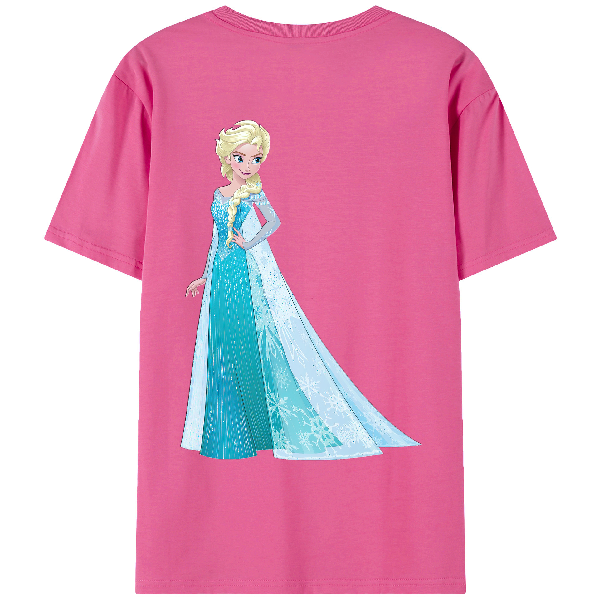 （画像用） アナと雪の女王 アンナ エルサ Frozen Anna Elsa レディース半袖Tシャツ(バックプリント)