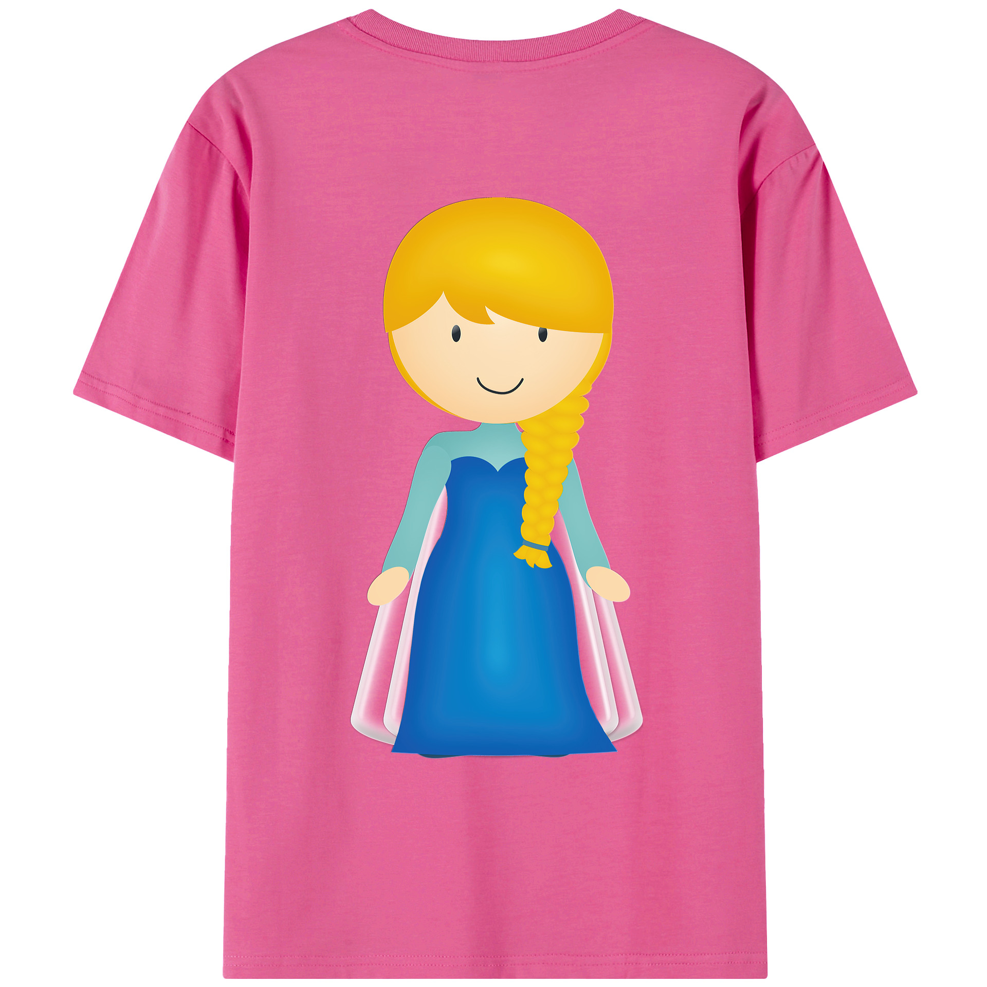 （画像用） アナと雪の女王 アンナ エルサ Frozen Anna Elsa レディース半袖Tシャツ(バックプリント)