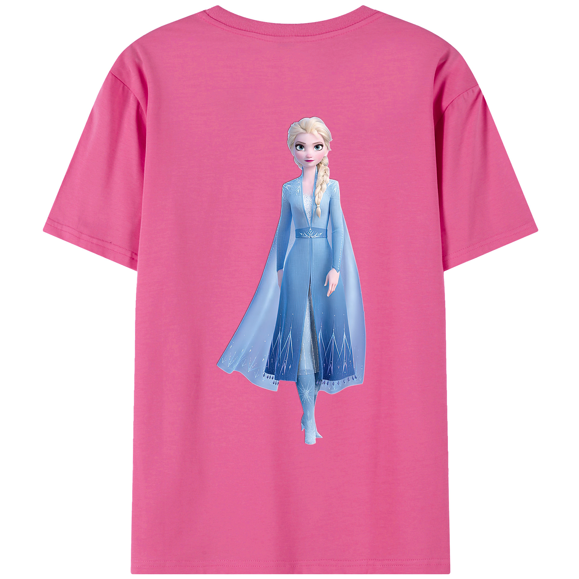 （画像用） アナと雪の女王 アンナ エルサ Frozen Anna Elsa レディース半袖Tシャツ(バックプリント)