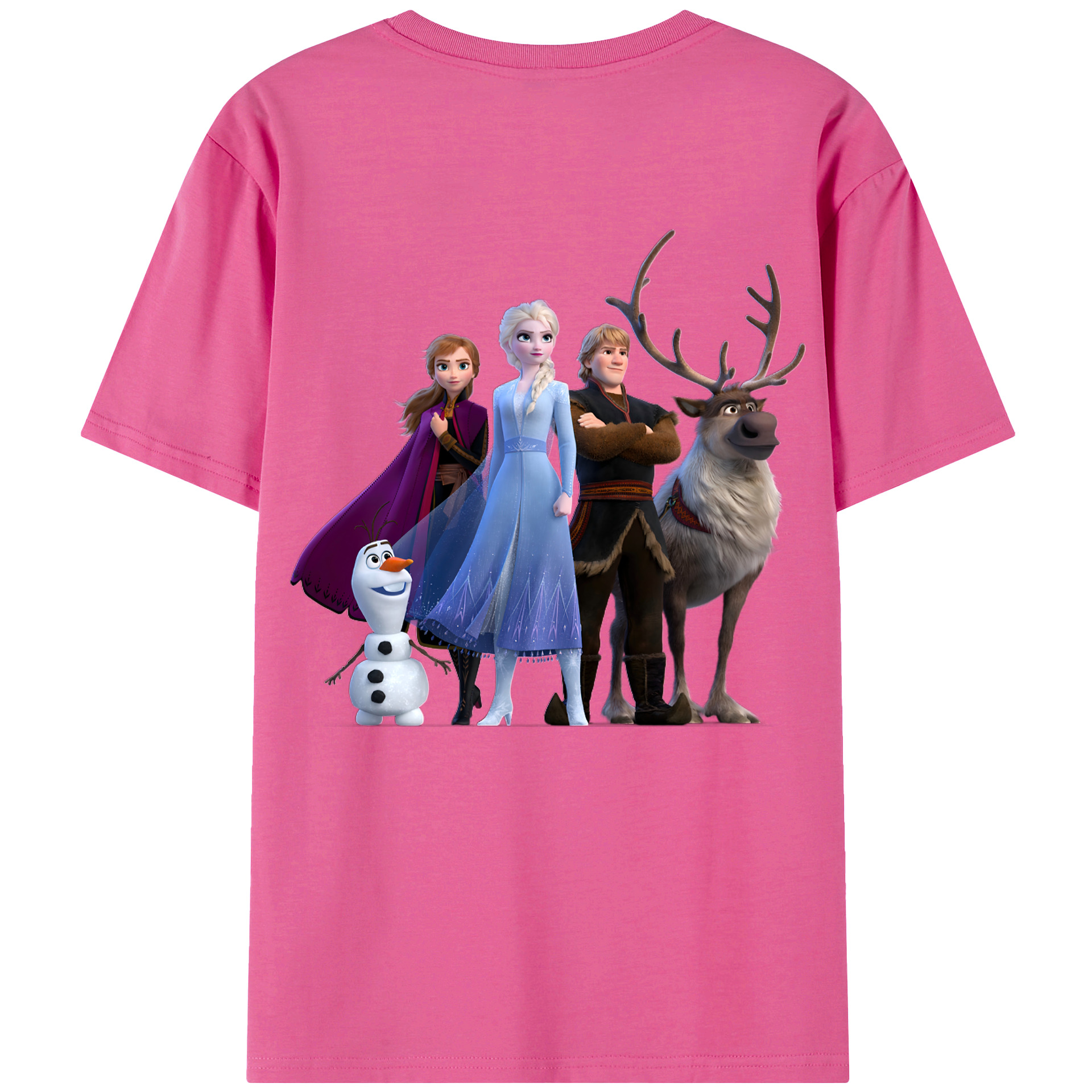 （画像用） アナと雪の女王 アンナ エルサ Frozen Anna Elsa レディース半袖Tシャツ(バックプリント)