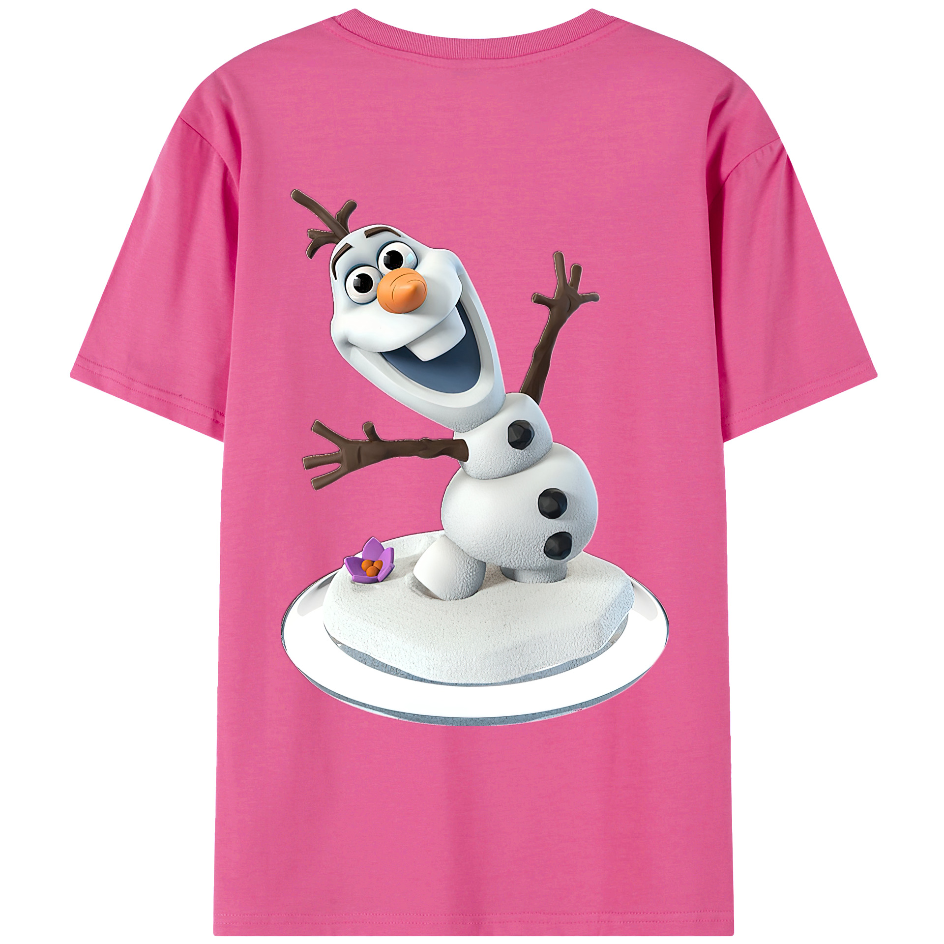 （画像用） アナと雪の女王 アンナ エルサ Frozen Anna Elsa レディース半袖Tシャツ(バックプリント)