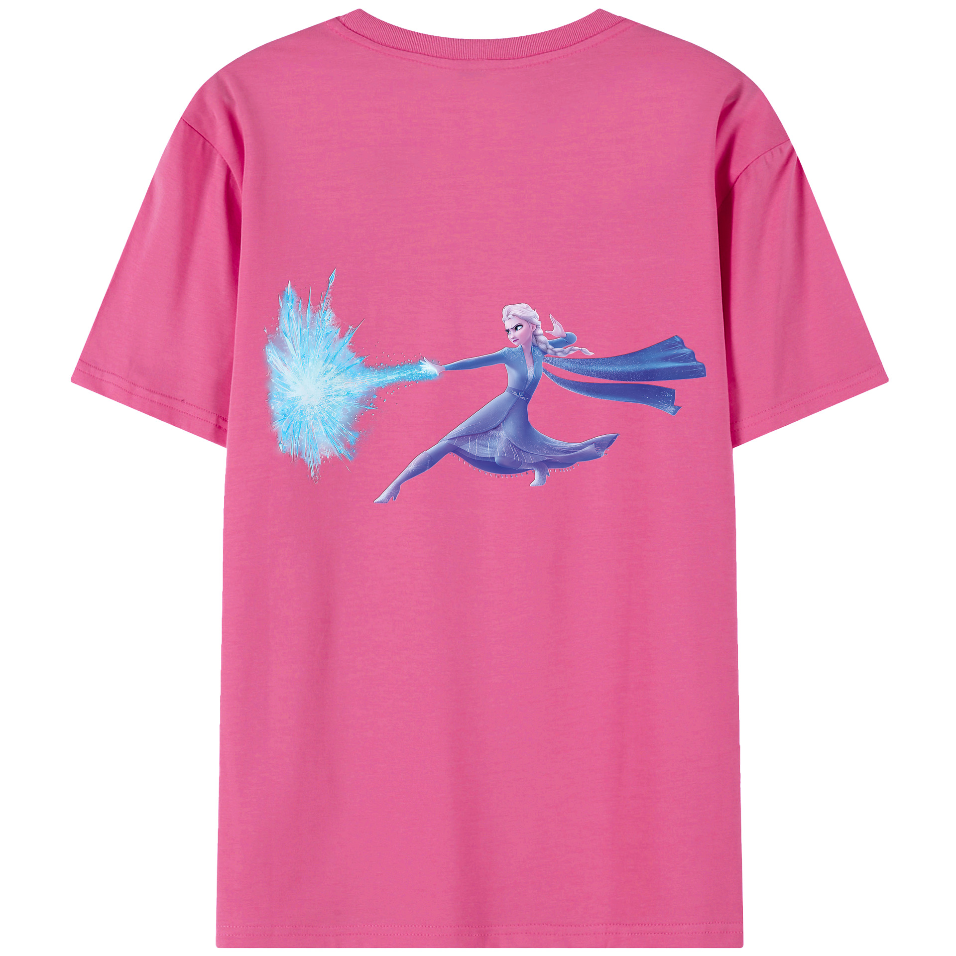 （画像用） アナと雪の女王 アンナ エルサ Frozen Anna Elsa レディース半袖Tシャツ(バックプリント)