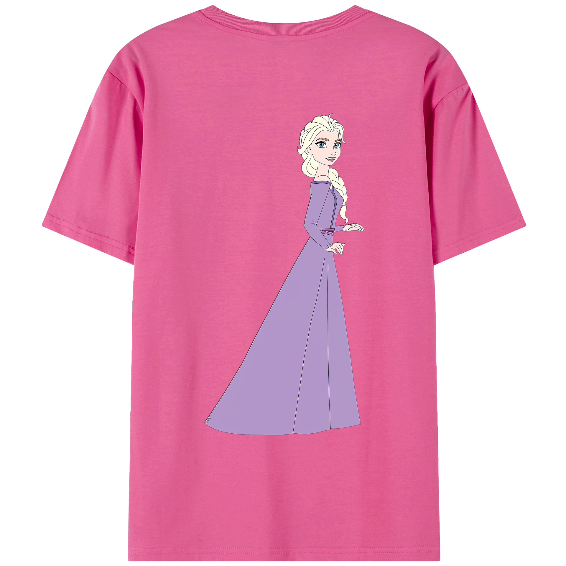 （画像用） アナと雪の女王 アンナ エルサ Frozen Anna Elsa レディース半袖Tシャツ(バックプリント)