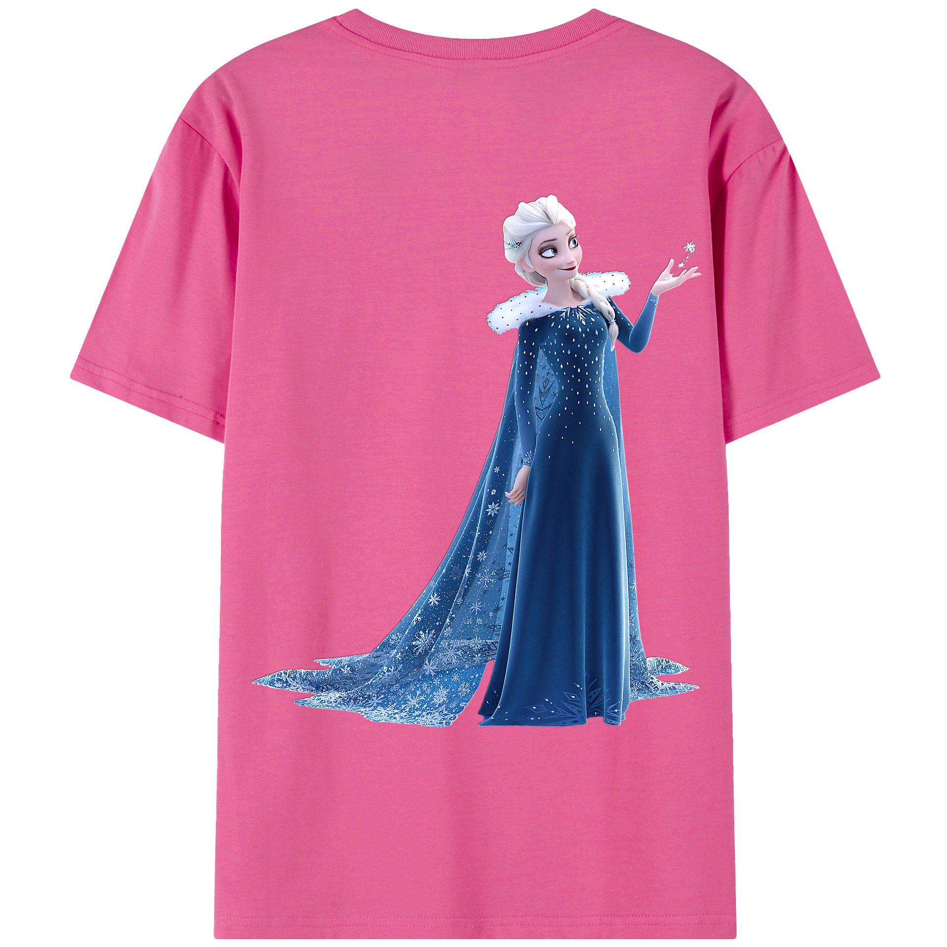（画像用） アナと雪の女王 アンナ エルサ Frozen Anna Elsa レディース半袖Tシャツ(バックプリント)