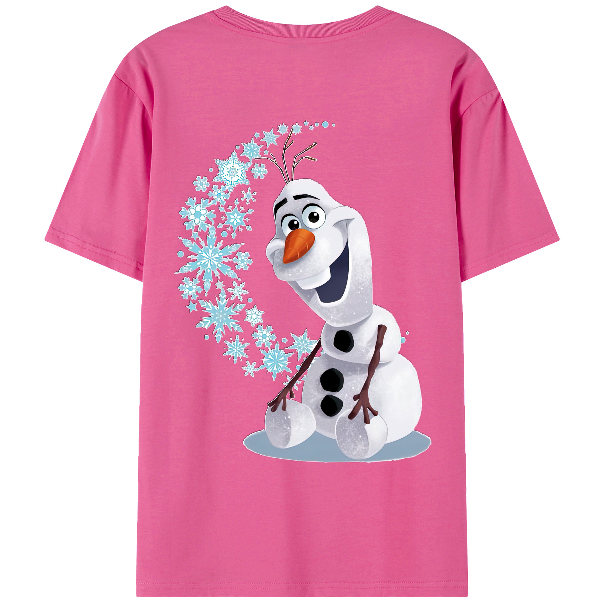 （画像用） アナと雪の女王 アンナ エルサ Frozen Anna Elsa レディース半袖Tシャツ(バックプリント)