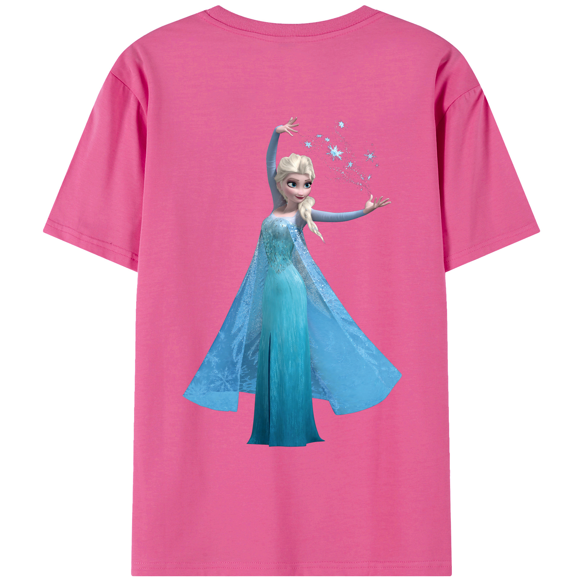 （画像用） アナと雪の女王 アンナ エルサ Frozen Anna Elsa レディース半袖Tシャツ(バックプリント)