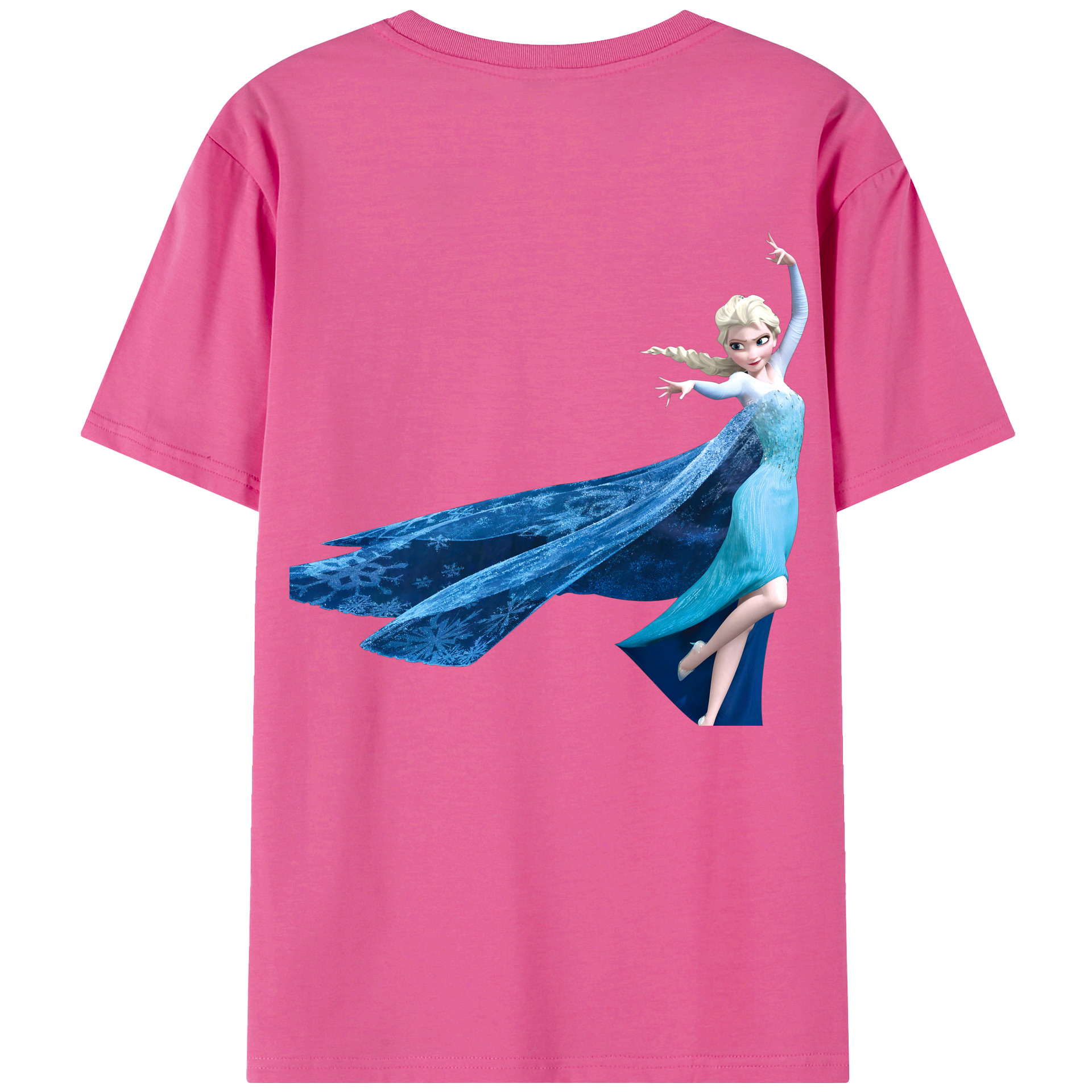 （画像用） アナと雪の女王 アンナ エルサ Frozen Anna Elsa レディース半袖Tシャツ(バックプリント)