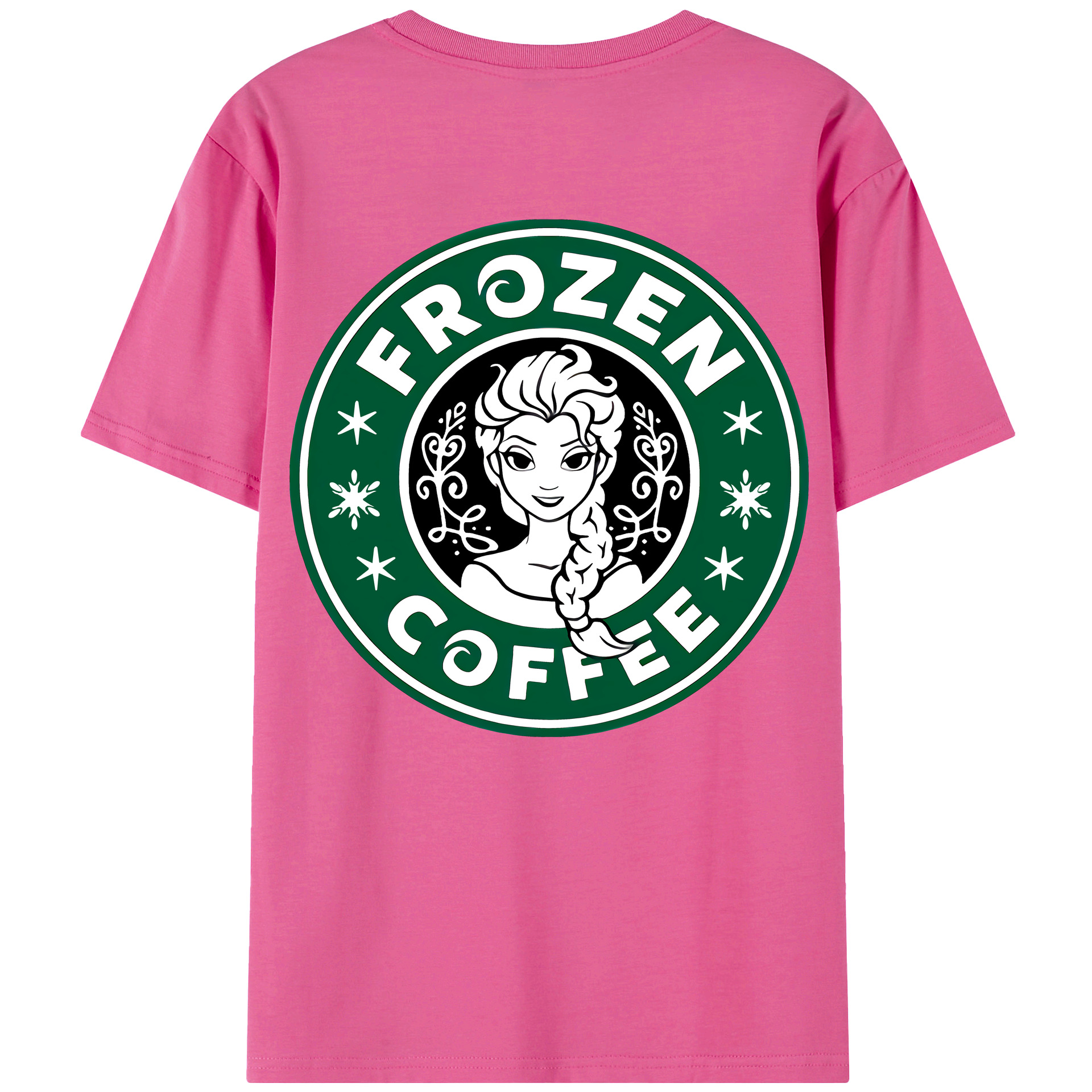（画像用） アナと雪の女王 アンナ エルサ Frozen Anna Elsa レディース半袖Tシャツ(バックプリント)