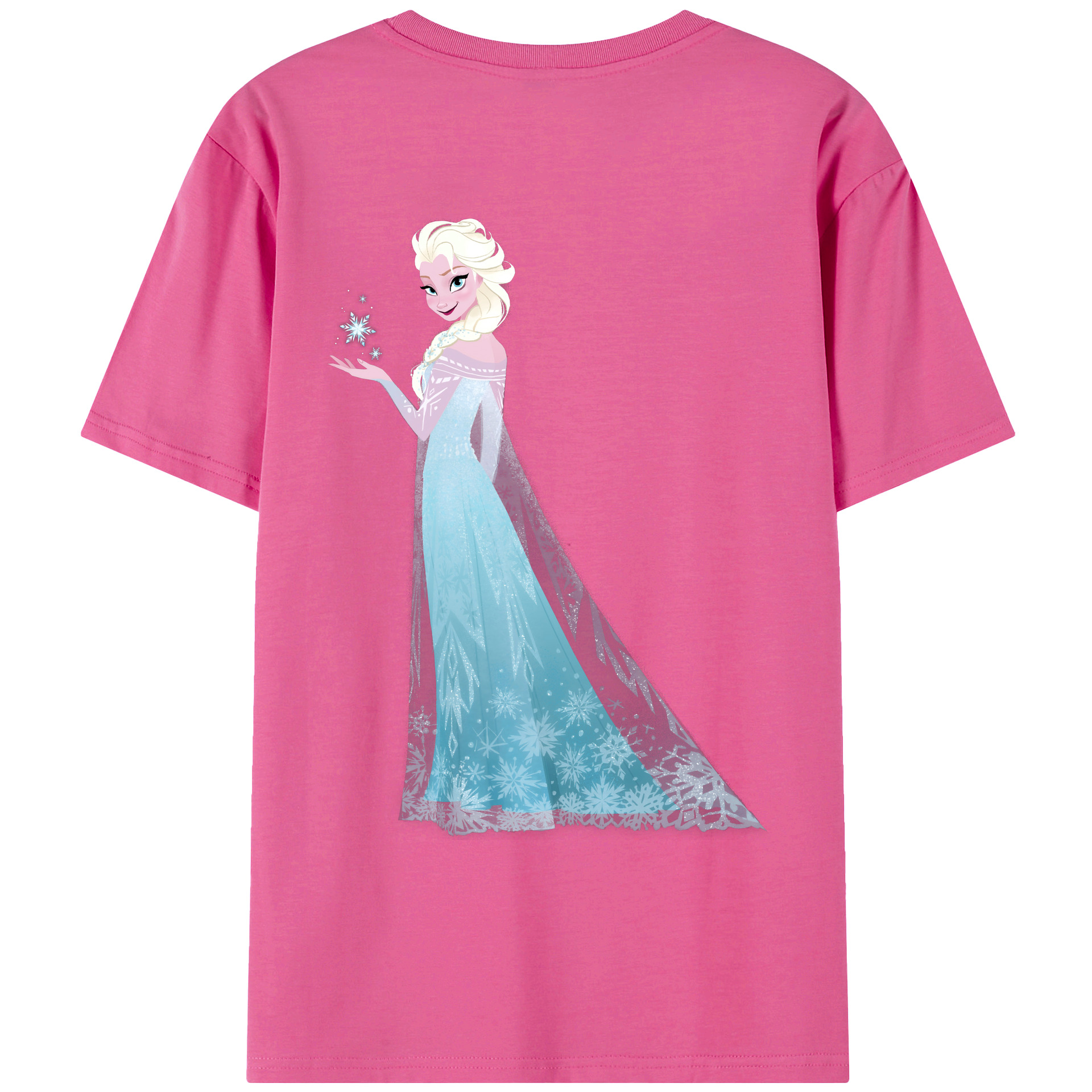 （画像用） アナと雪の女王 アンナ エルサ Frozen Anna Elsa レディース半袖Tシャツ(バックプリント)