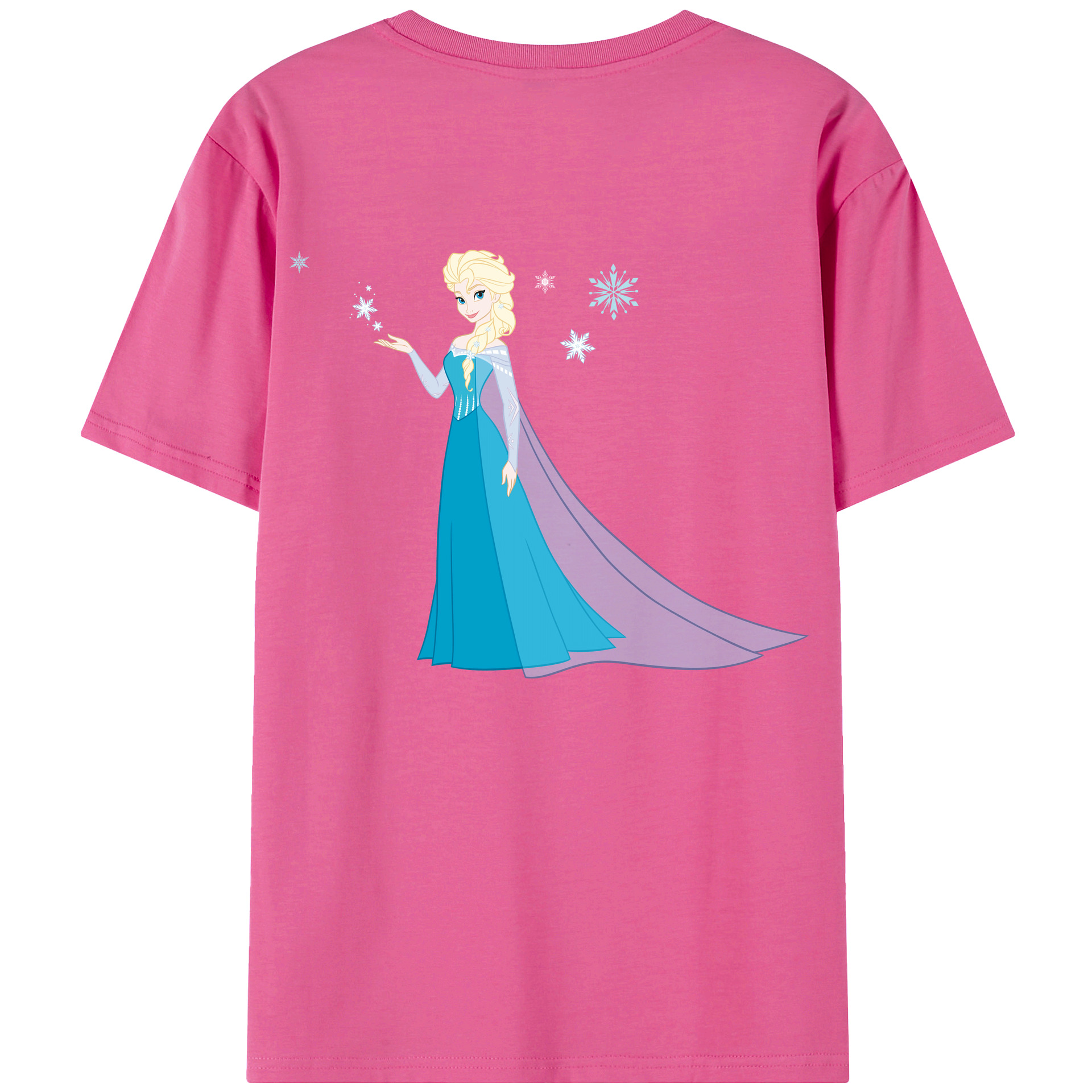 （画像用） アナと雪の女王 アンナ エルサ Frozen Anna Elsa レディース半袖Tシャツ(バックプリント)