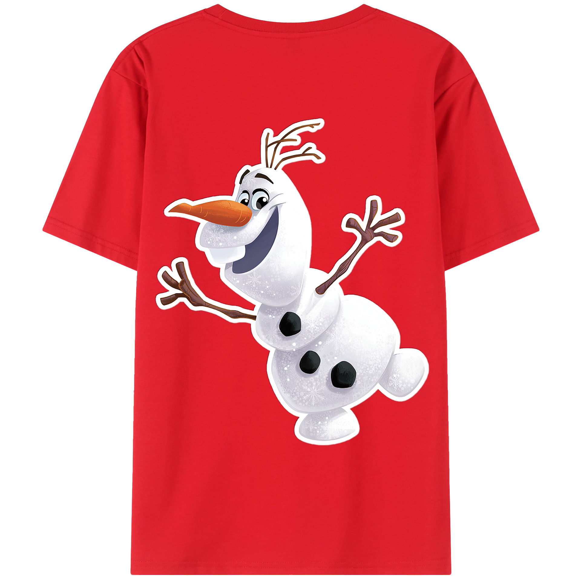 （画像用） アナと雪の女王 アンナ エルサ Frozen Anna Elsa レディース半袖Tシャツ(バックプリント)