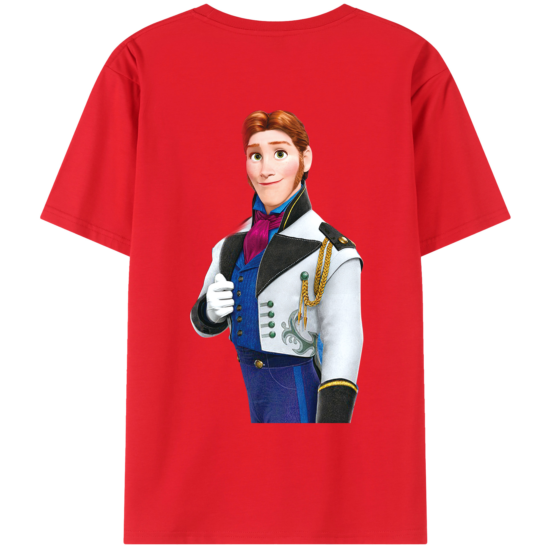 （画像用） アナと雪の女王 アンナ エルサ Frozen Anna Elsa レディース半袖Tシャツ(バックプリント)