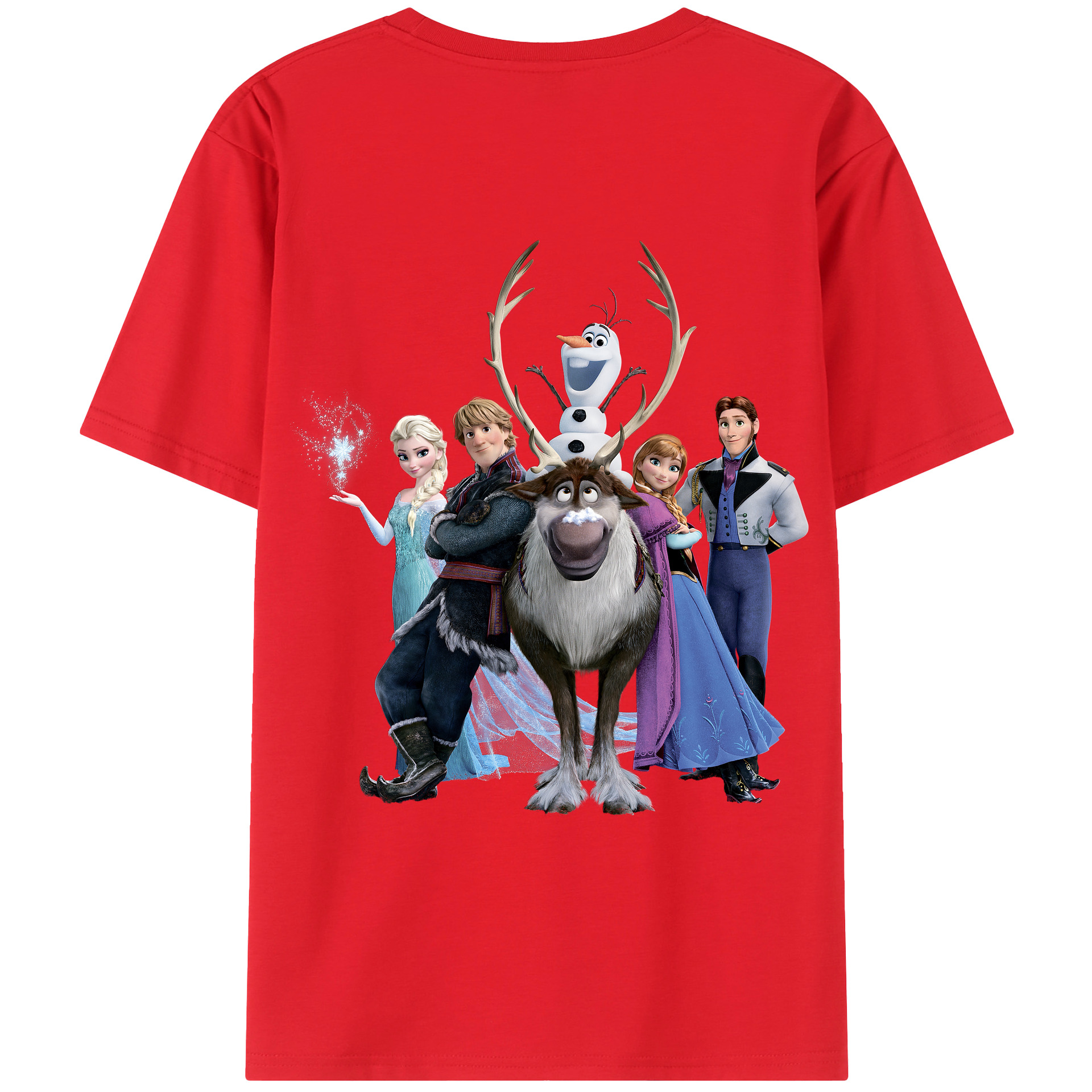（画像用） アナと雪の女王 アンナ エルサ Frozen Anna Elsa レディース半袖Tシャツ(バックプリント)