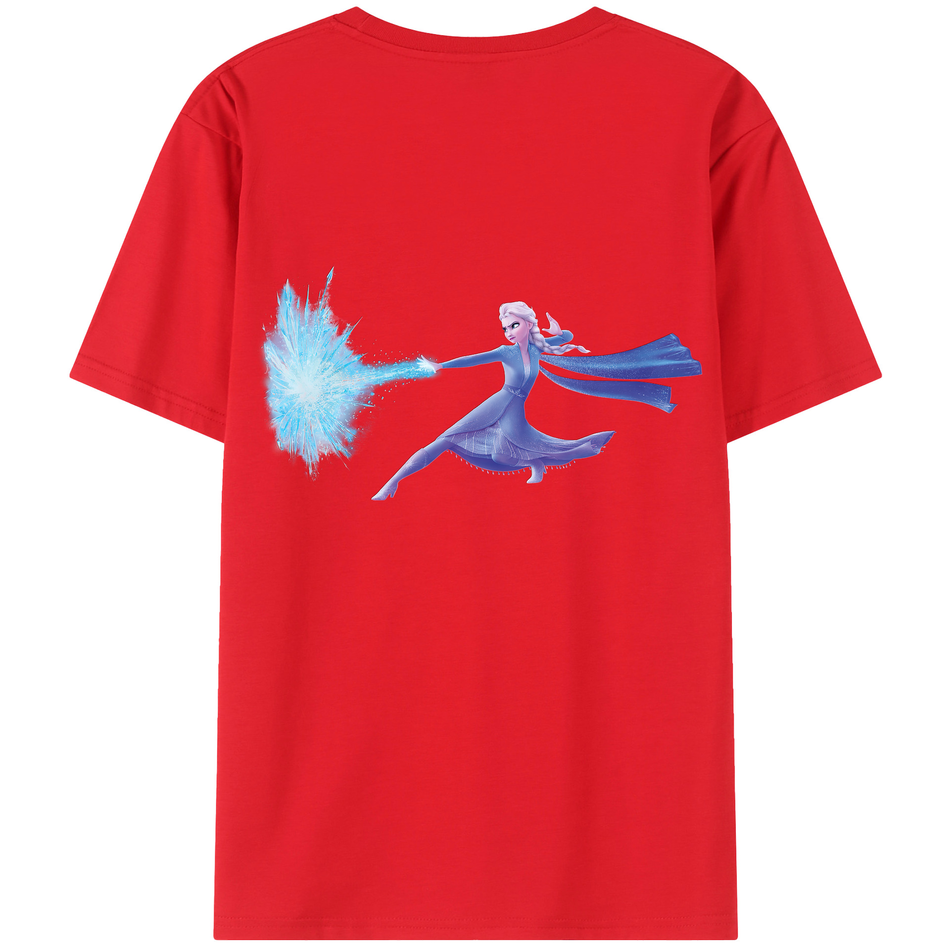 （画像用） アナと雪の女王 アンナ エルサ Frozen Anna Elsa レディース半袖Tシャツ(バックプリント)