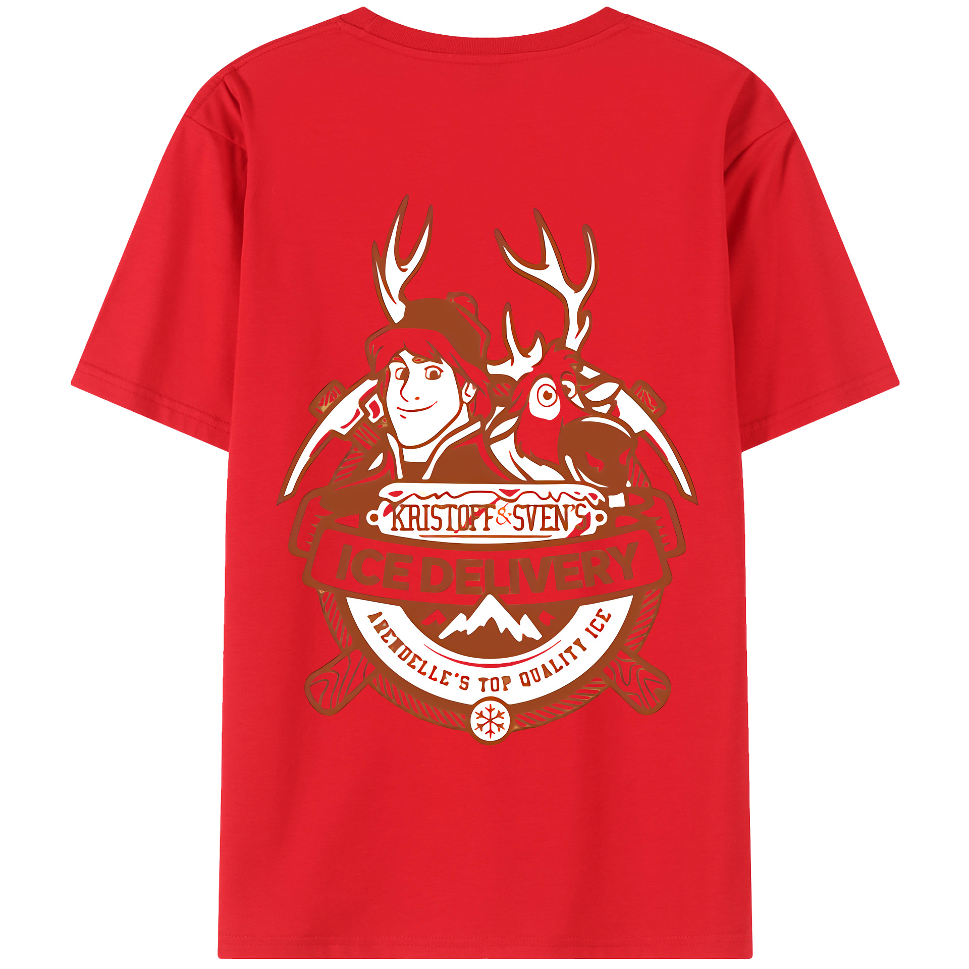 （画像用） アナと雪の女王 アンナ エルサ Frozen Anna Elsa レディース半袖Tシャツ(バックプリント)