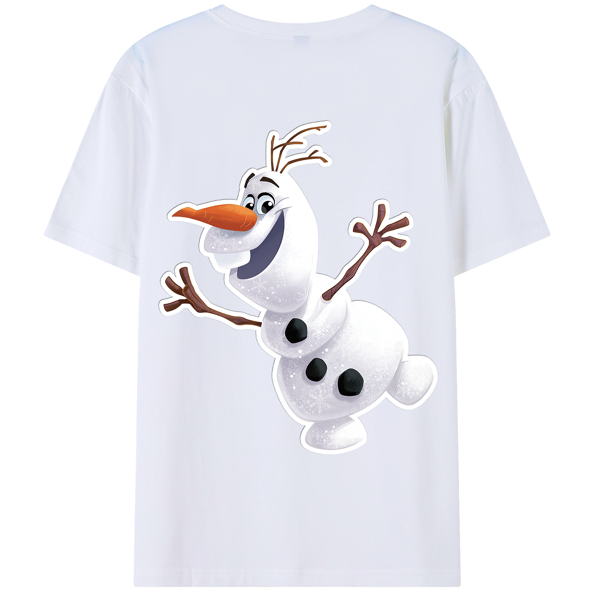 （画像用） アナと雪の女王 アンナ エルサ Frozen Anna Elsa レディース半袖Tシャツ(バックプリント)