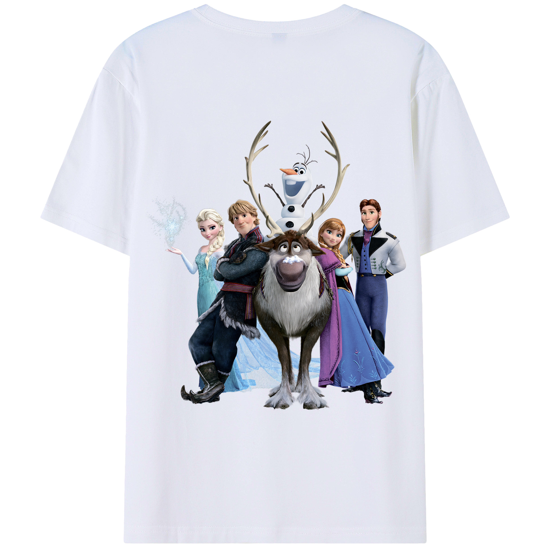（画像用） アナと雪の女王 アンナ エルサ Frozen Anna Elsa レディース半袖Tシャツ(バックプリント)