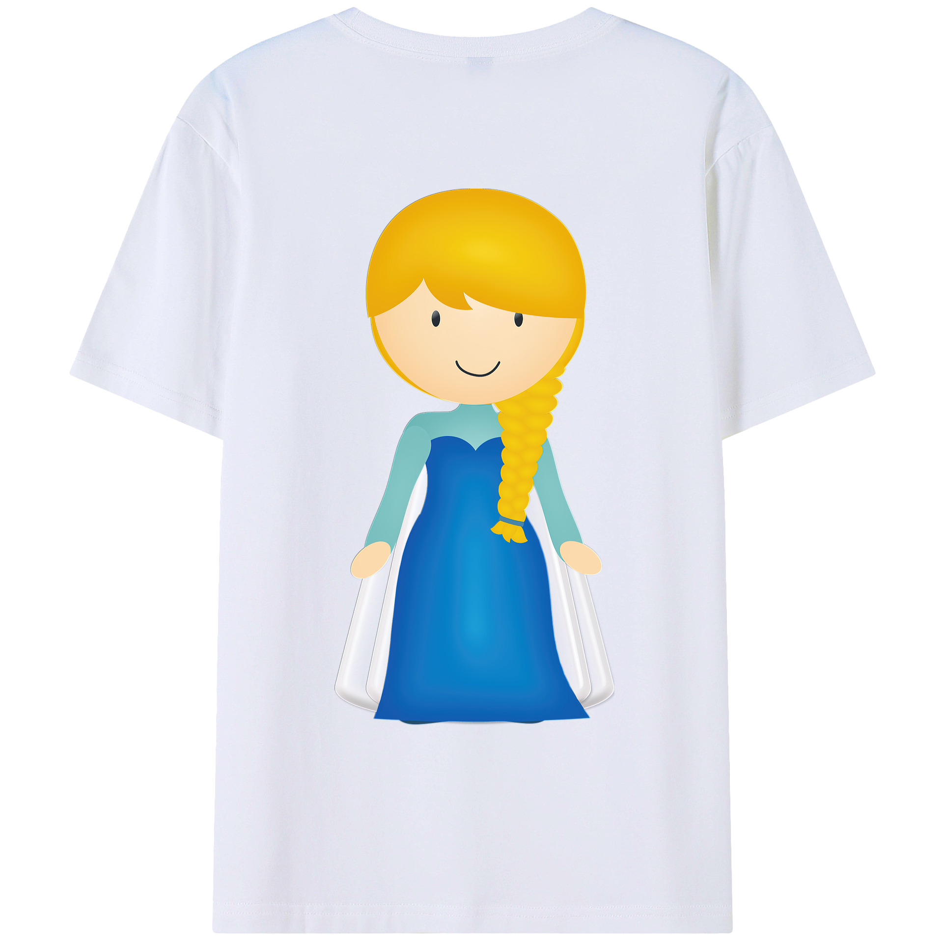 （画像用） アナと雪の女王 アンナ エルサ Frozen Anna Elsa レディース半袖Tシャツ(バックプリント)