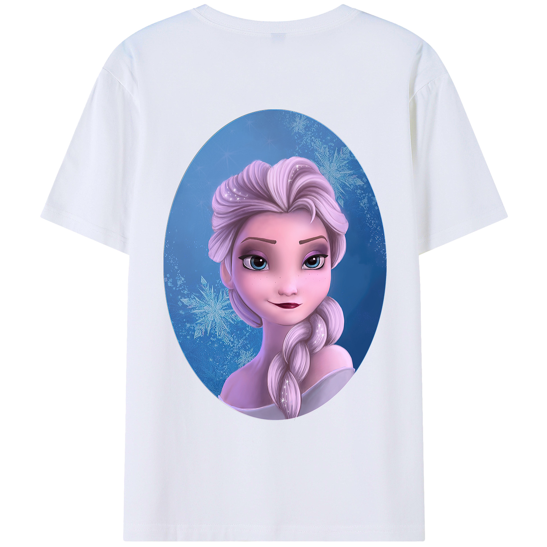 （画像用） アナと雪の女王 アンナ エルサ Frozen Anna Elsa レディース半袖Tシャツ(バックプリント)