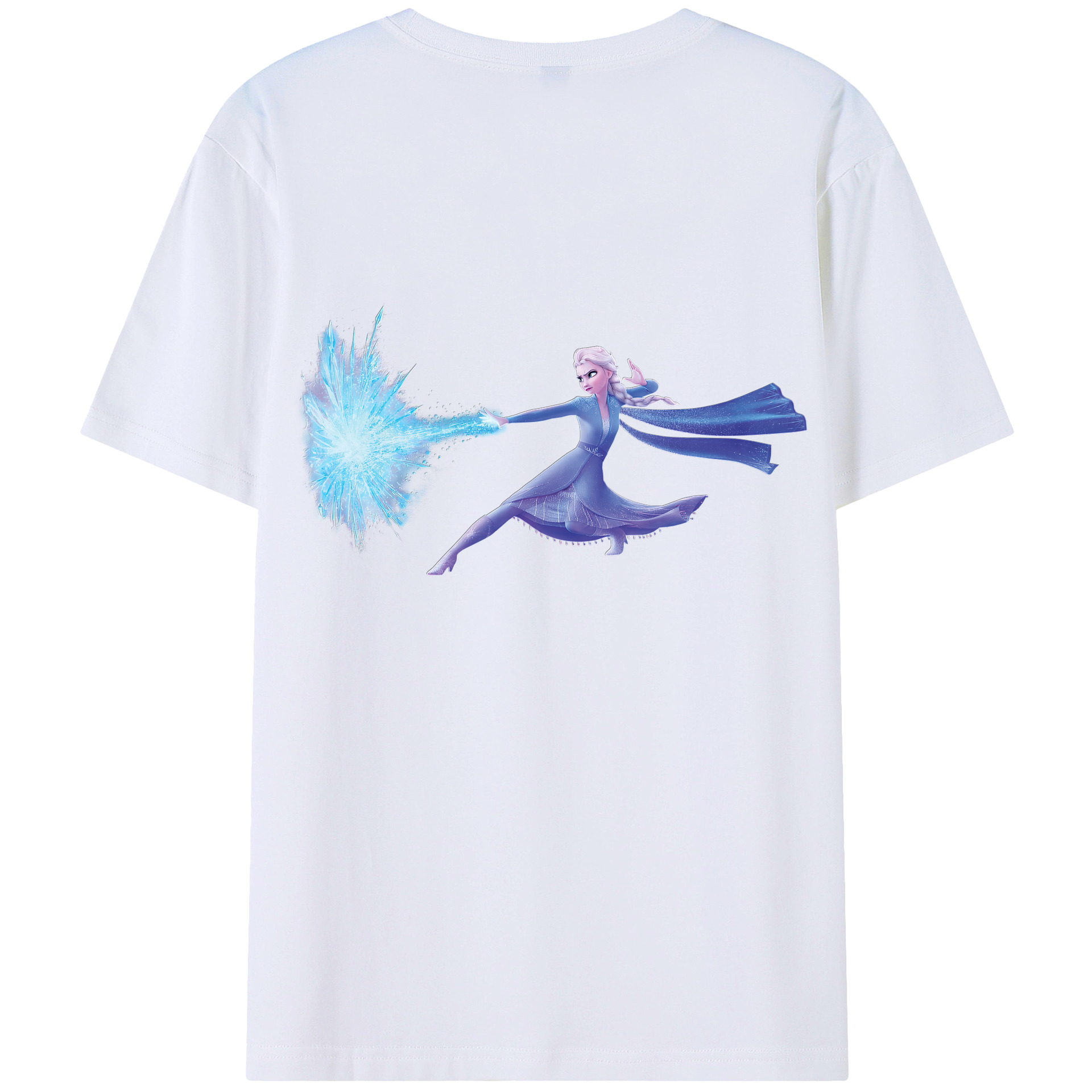（画像用） アナと雪の女王 アンナ エルサ Frozen Anna Elsa レディース半袖Tシャツ(バックプリント)