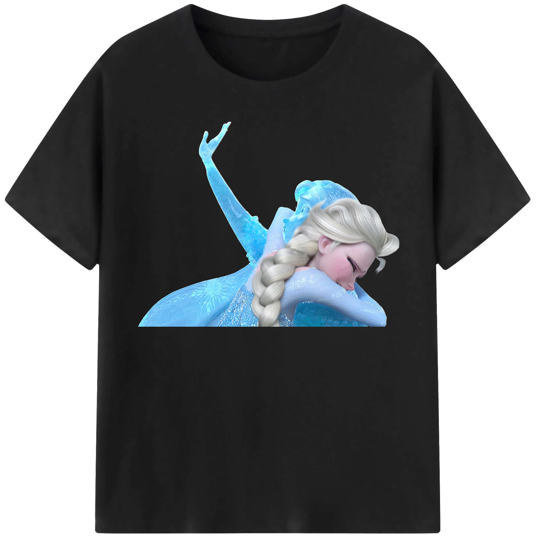 （画像用） アナと雪の女王 アンナ エルサ Frozen Anna Elsa レディースカジュアルプリントTシャツ（綿100％）