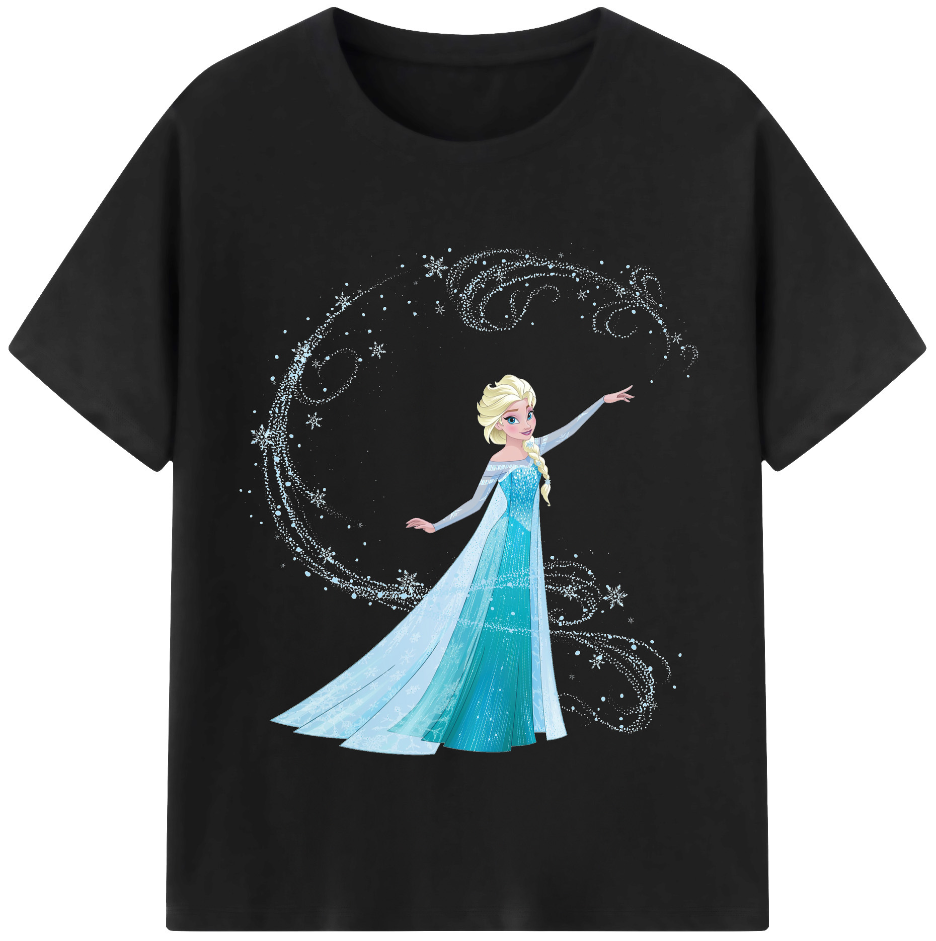 （画像用） アナと雪の女王 アンナ エルサ Frozen Anna Elsa レディースカジュアルプリントTシャツ（綿100％）