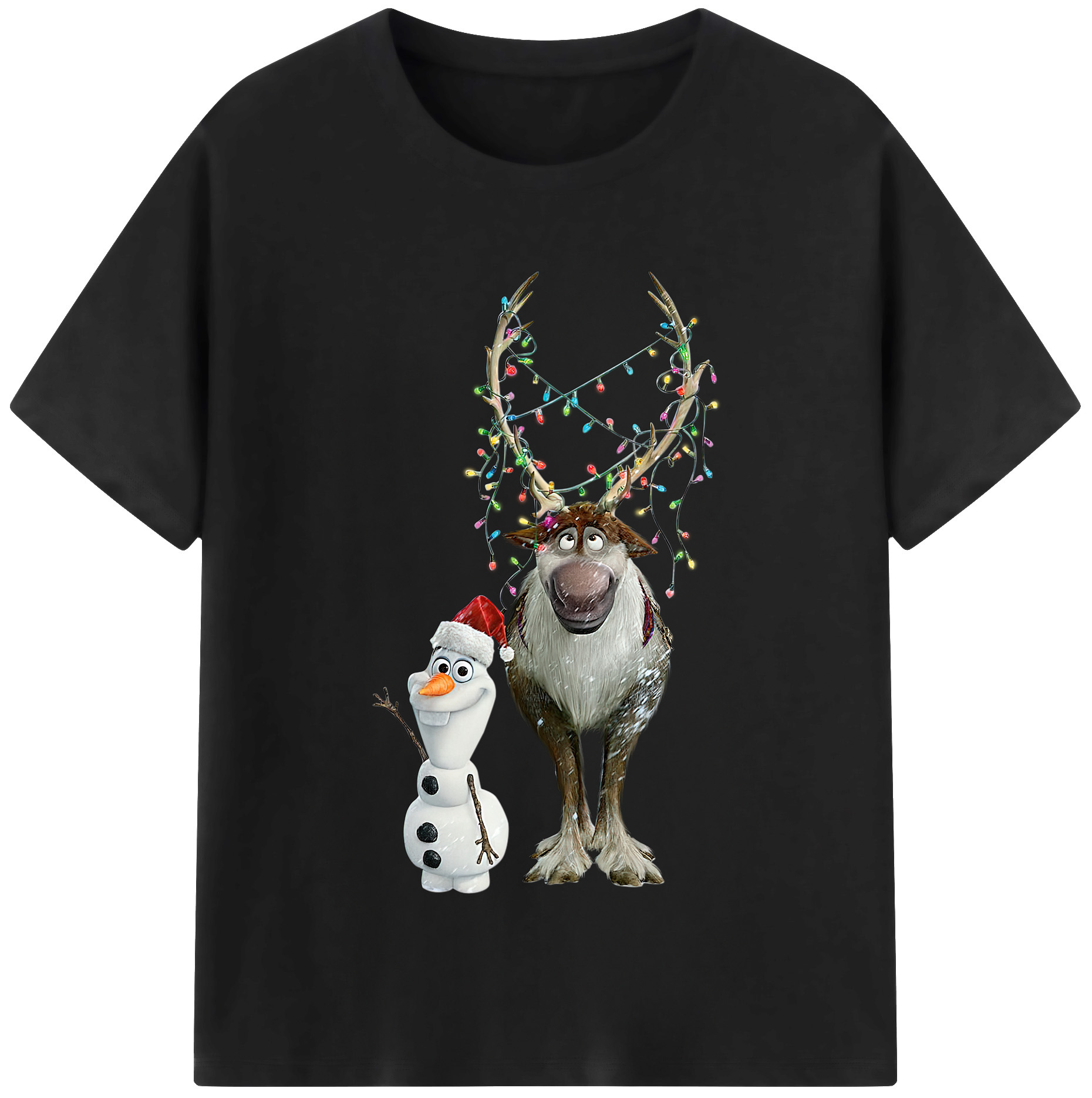 （画像用） アナと雪の女王 アンナ エルサ Frozen Anna Elsa レディースカジュアルプリントTシャツ（綿100％）