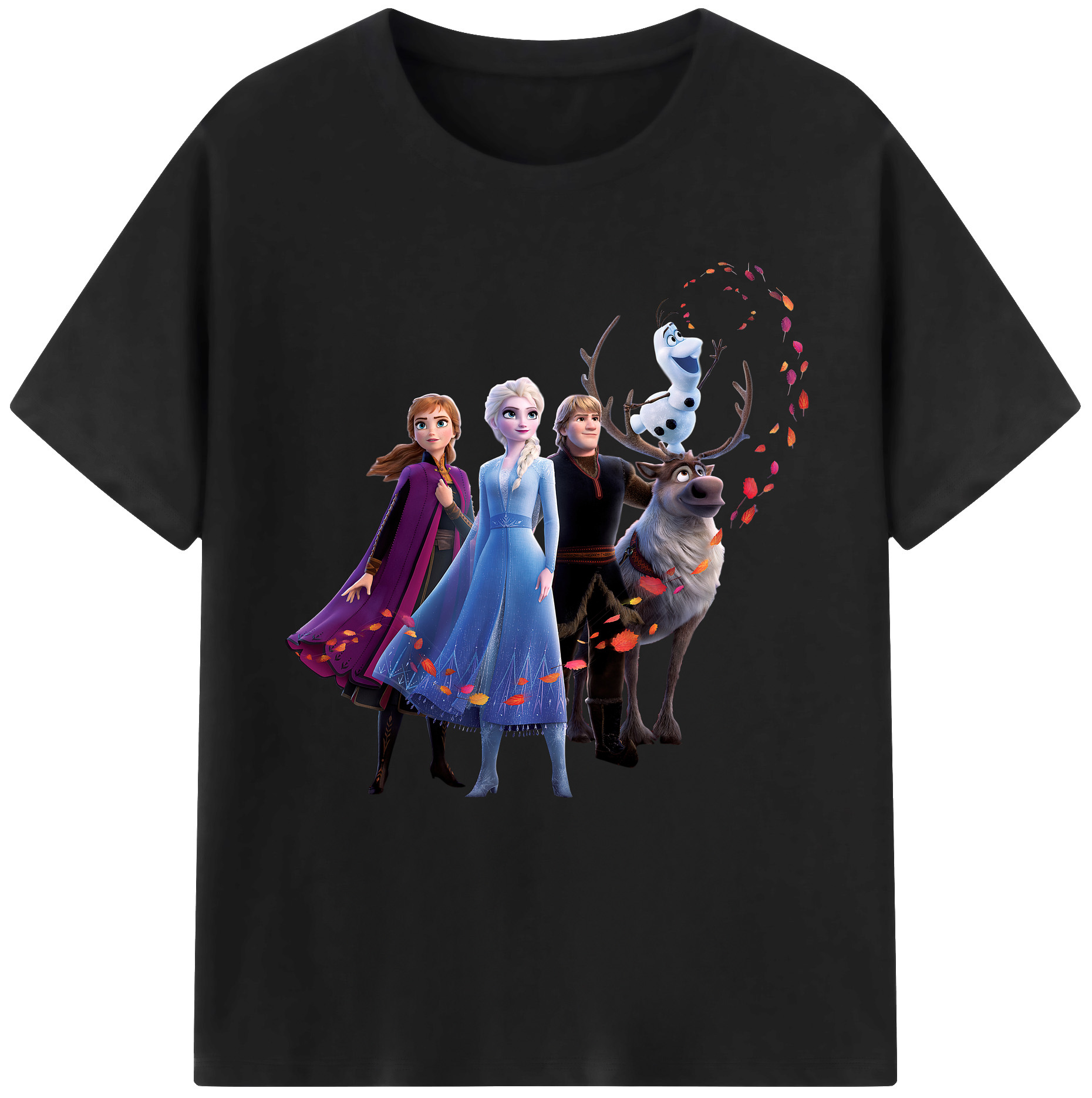 （画像用） アナと雪の女王 アンナ エルサ Frozen Anna Elsa レディースカジュアルプリントTシャツ（綿100％）