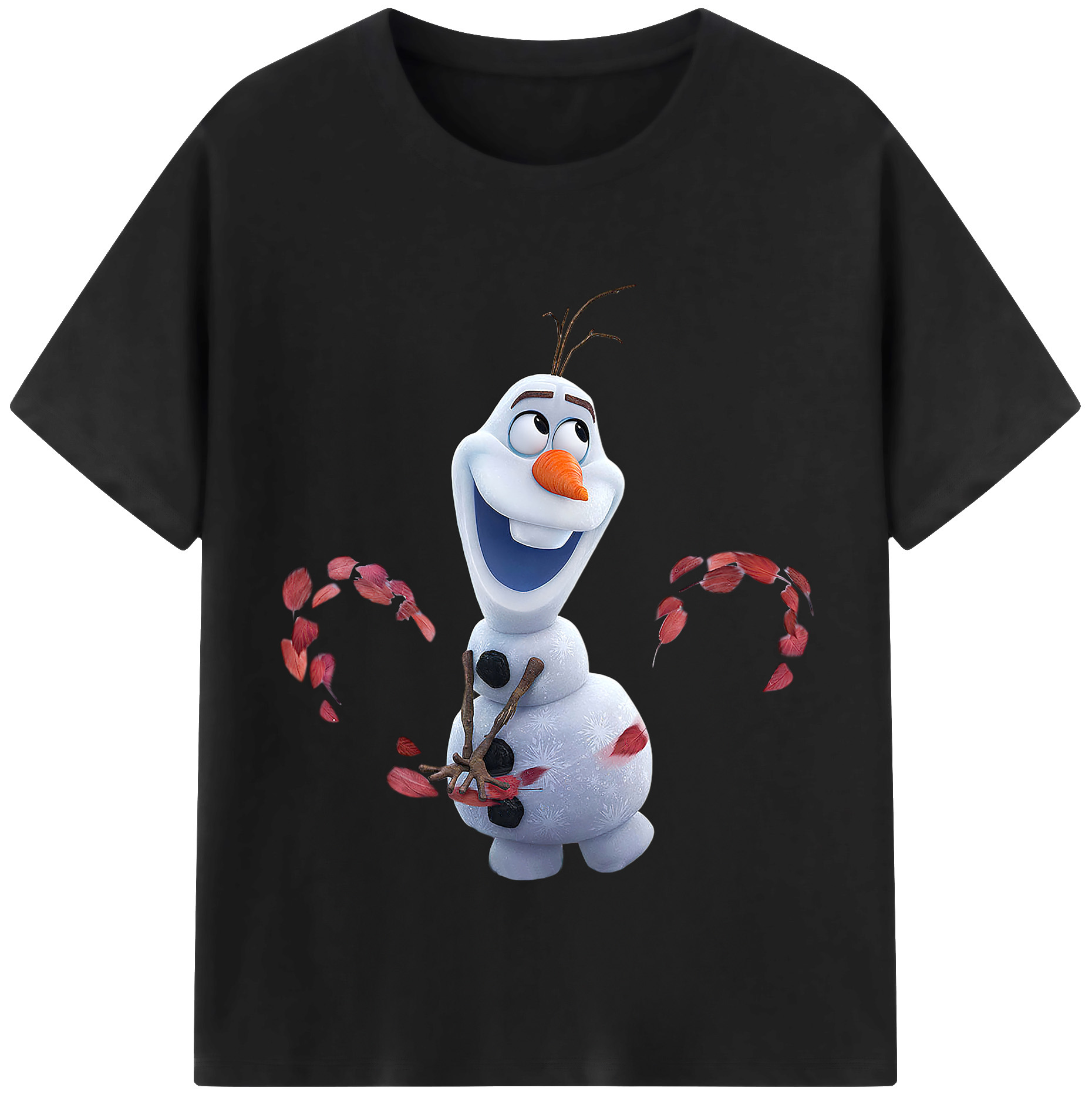 （画像用） アナと雪の女王 アンナ エルサ Frozen Anna Elsa レディースカジュアルプリントTシャツ（綿100％）