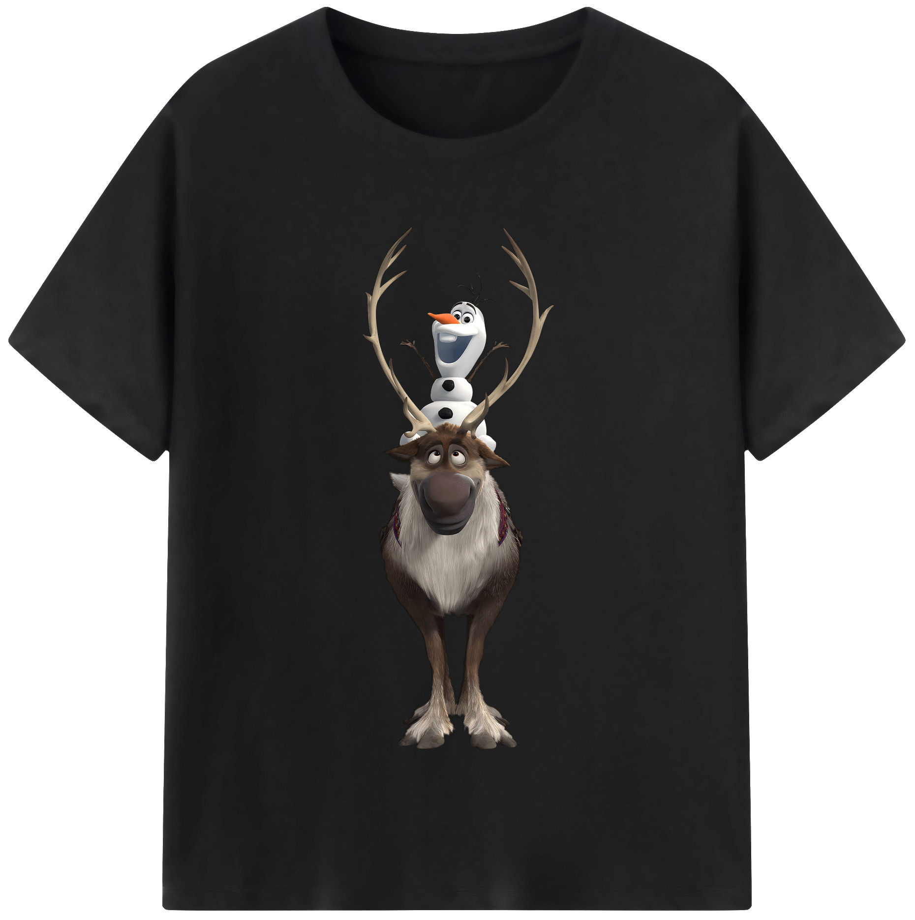 （画像用） アナと雪の女王 アンナ エルサ Frozen Anna Elsa レディースカジュアルプリントTシャツ（綿100％）