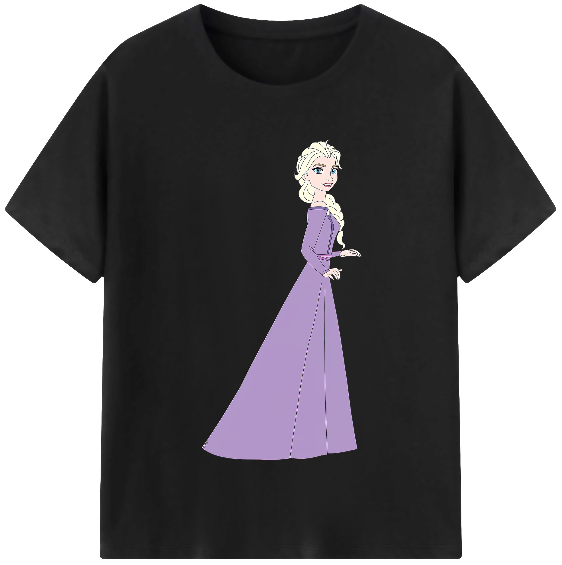 （画像用） アナと雪の女王 アンナ エルサ Frozen Anna Elsa レディースカジュアルプリントTシャツ（綿100％）