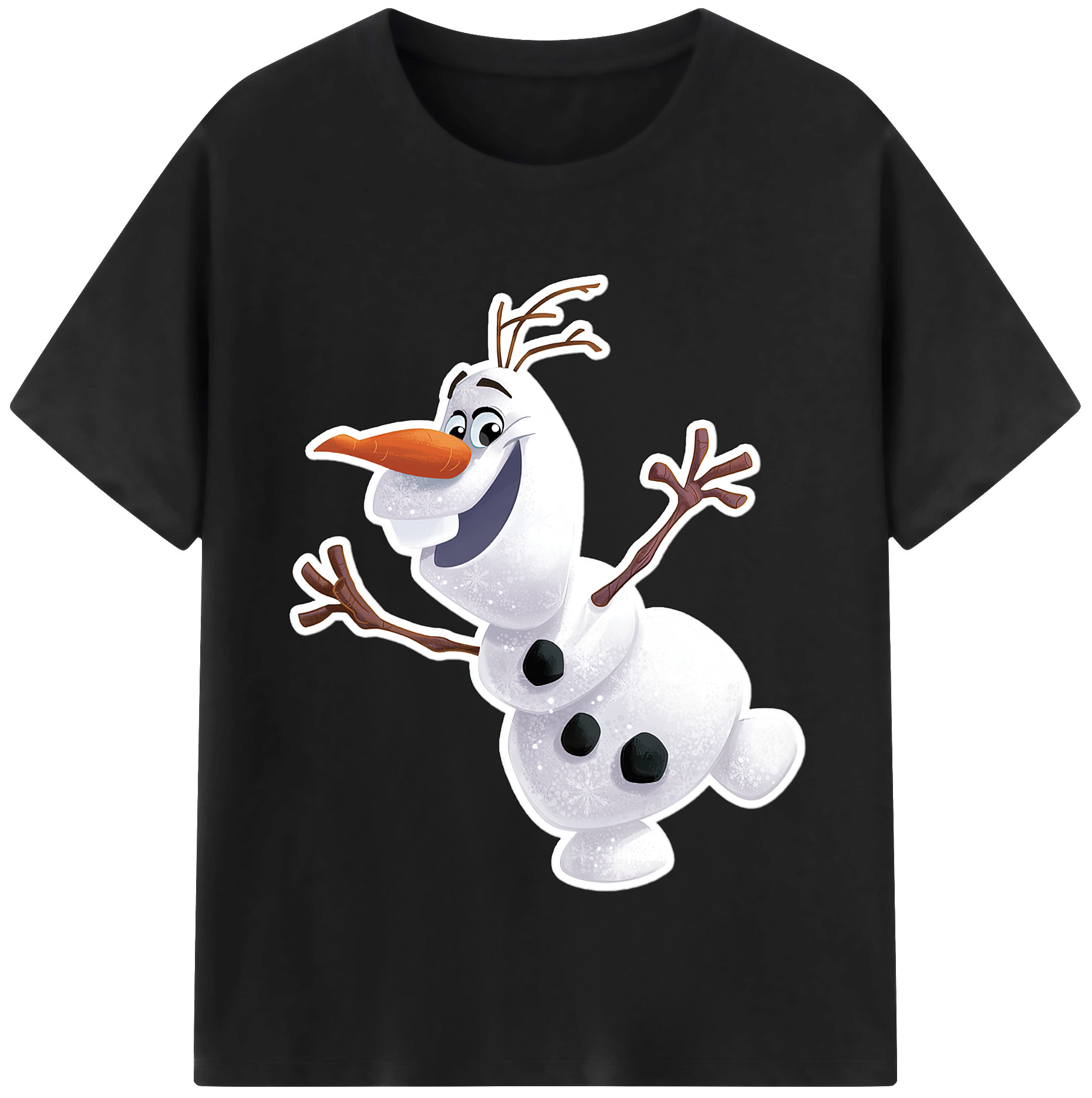 （画像用） アナと雪の女王 アンナ エルサ Frozen Anna Elsa レディースカジュアルプリントTシャツ（綿100％）