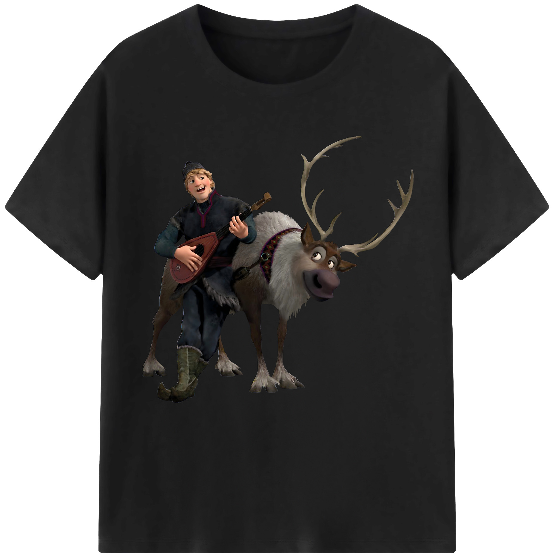（画像用） アナと雪の女王 アンナ エルサ Frozen Anna Elsa レディースカジュアルプリントTシャツ（綿100％）