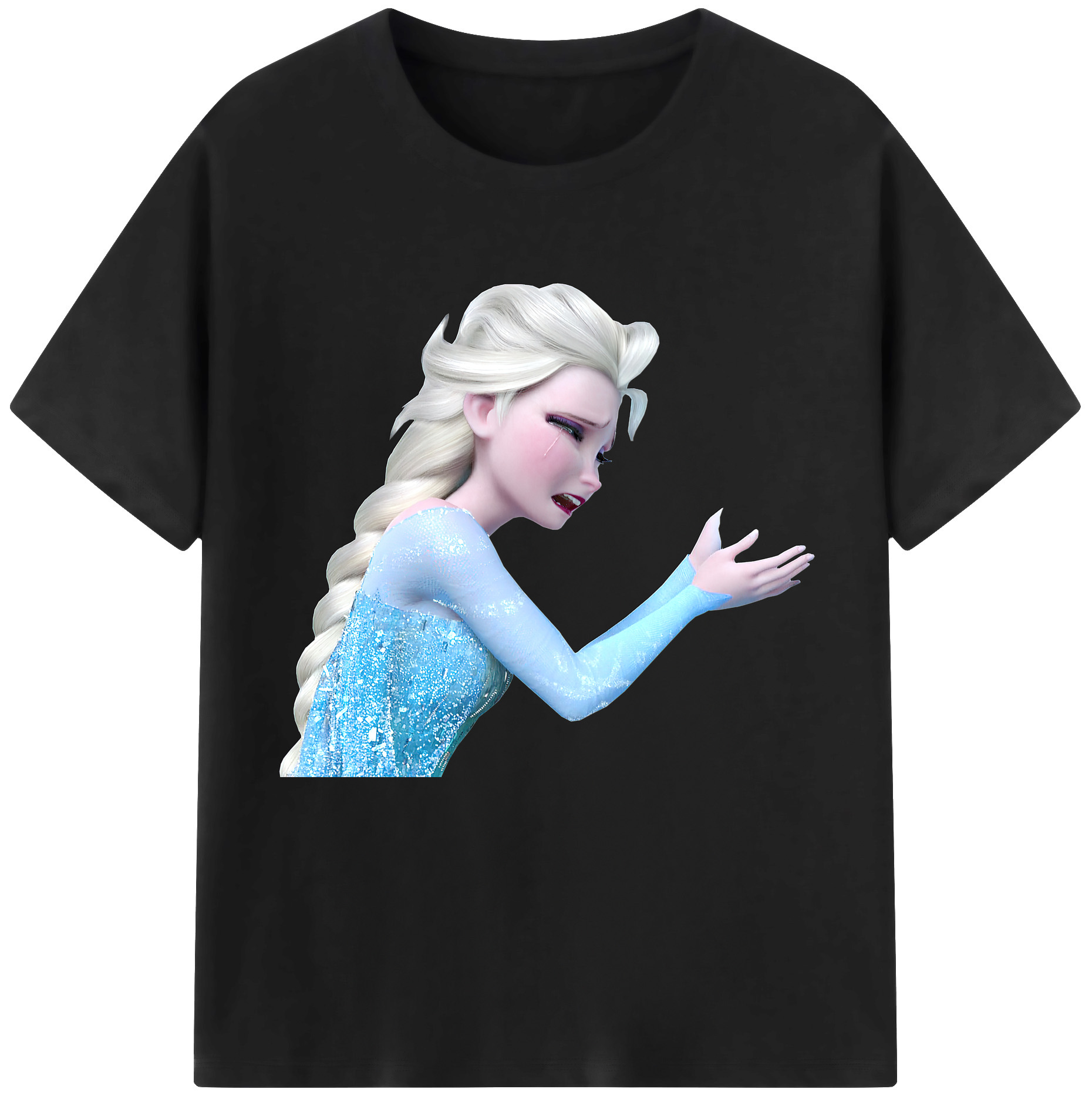 （画像用） アナと雪の女王 アンナ エルサ Frozen Anna Elsa レディースカジュアルプリントTシャツ（綿100％）