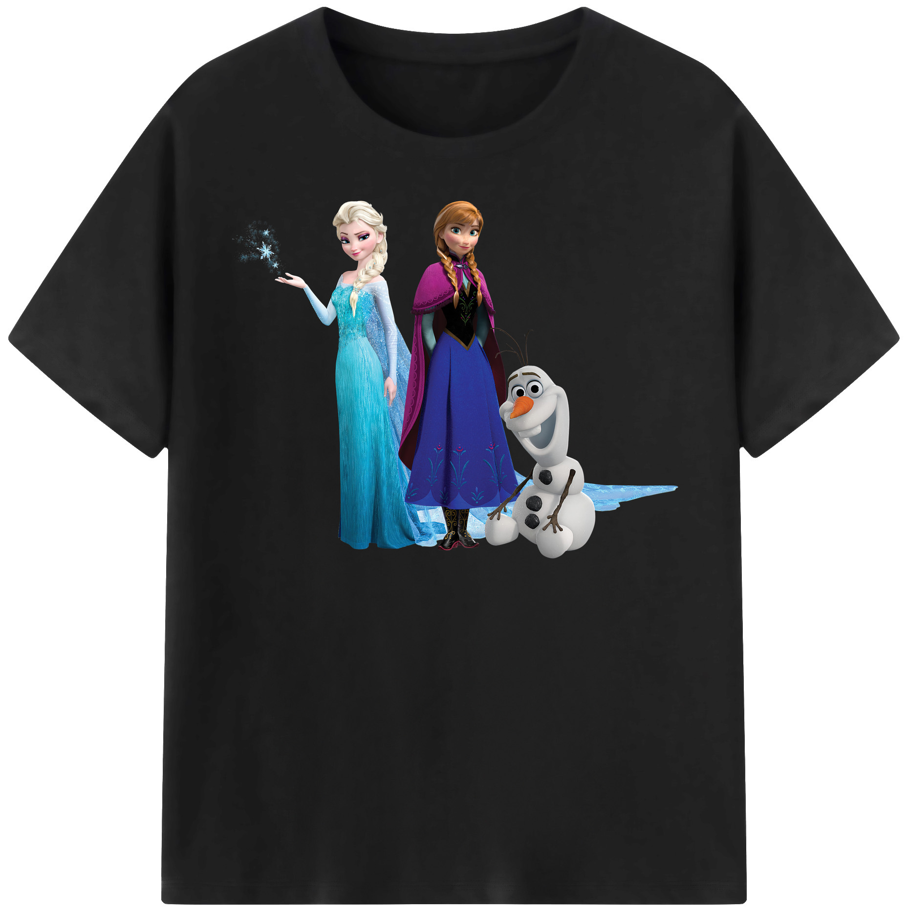 （画像用） アナと雪の女王 アンナ エルサ Frozen Anna Elsa レディースカジュアルプリントTシャツ（綿100％）