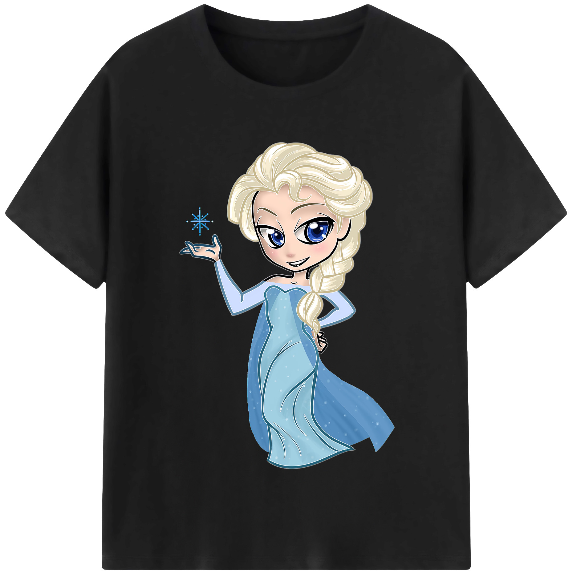 （画像用） アナと雪の女王 アンナ エルサ Frozen Anna Elsa レディースカジュアルプリントTシャツ（綿100％）