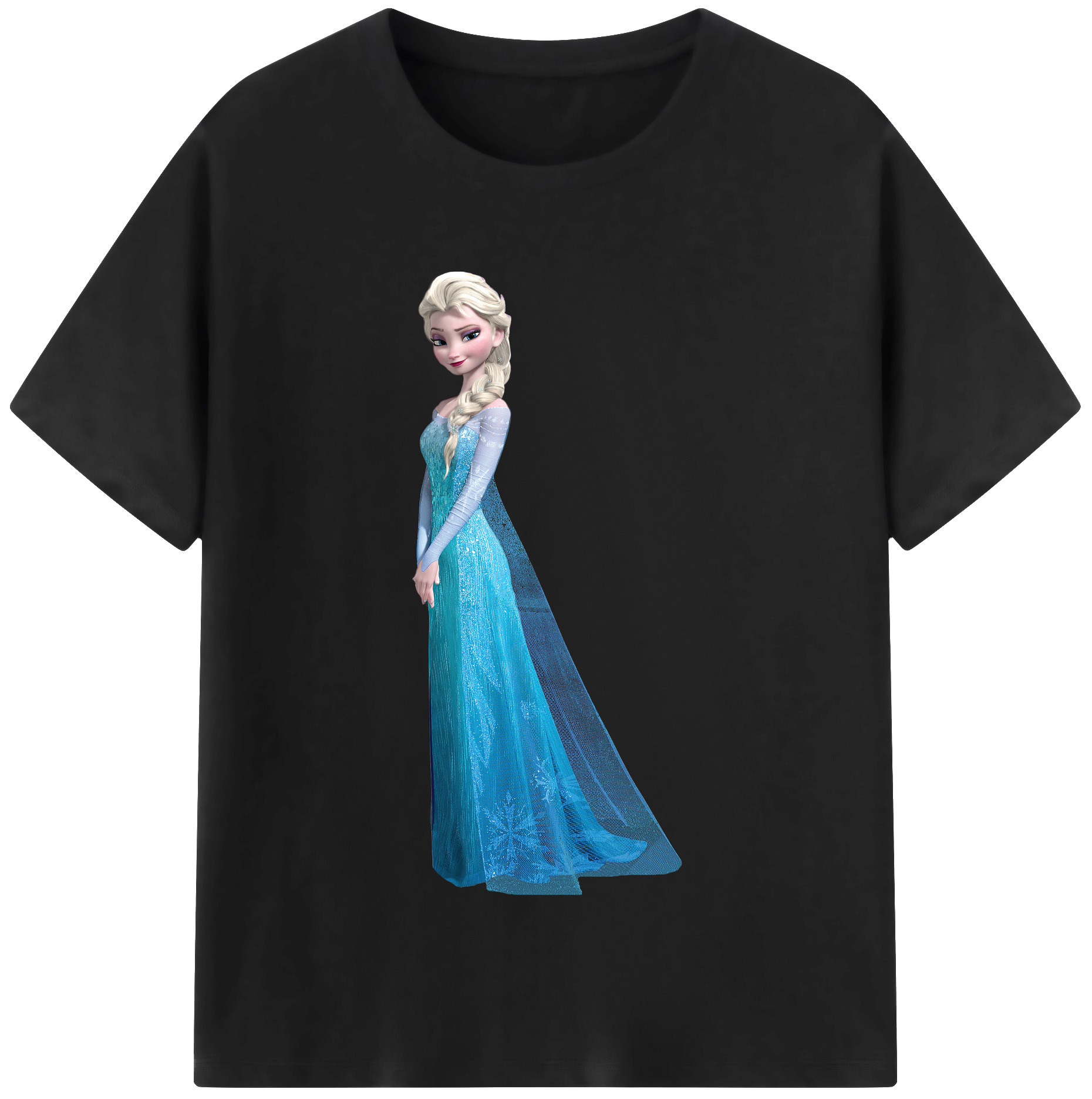 （画像用） アナと雪の女王 アンナ エルサ Frozen Anna Elsa レディースカジュアルプリントTシャツ（綿100％）