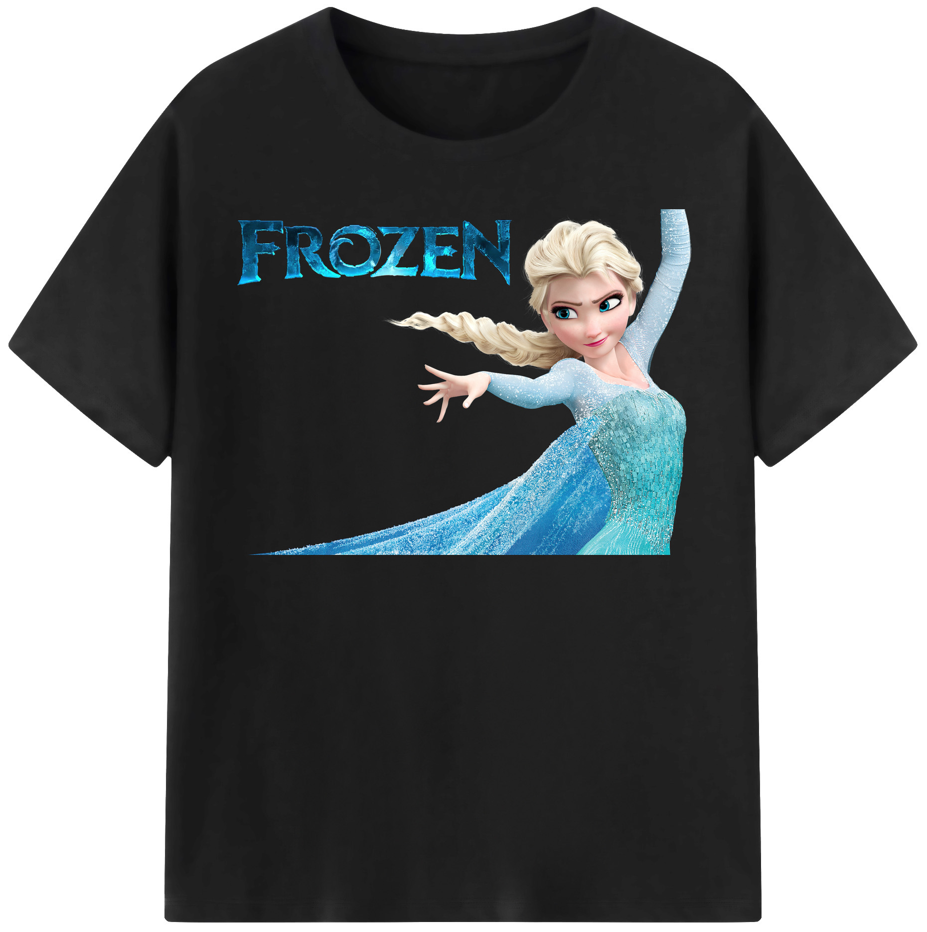 （画像用） アナと雪の女王 アンナ エルサ Frozen Anna Elsa レディースカジュアルプリントTシャツ（綿100％）