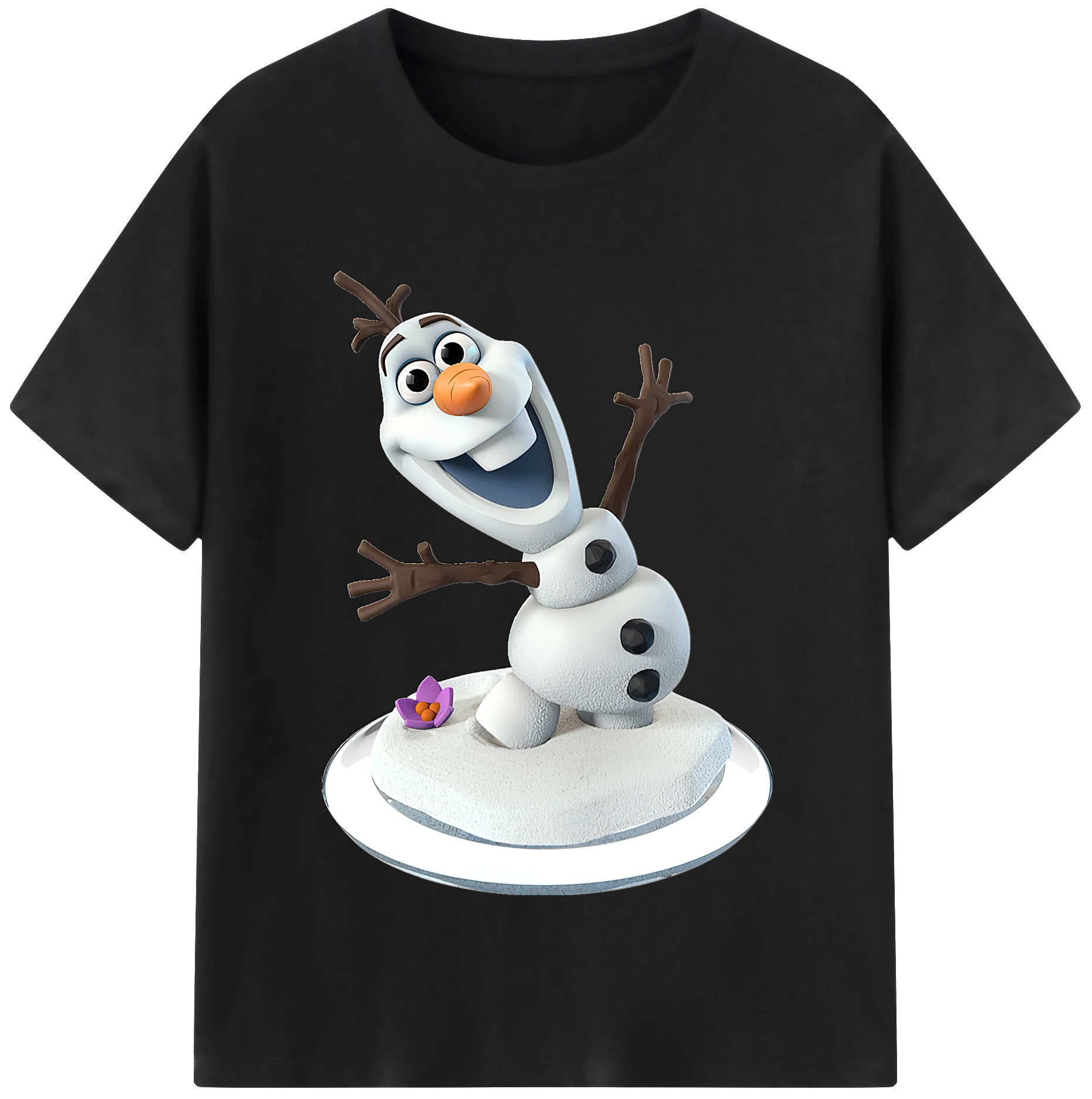 （画像用） アナと雪の女王 アンナ エルサ Frozen Anna Elsa レディースカジュアルプリントTシャツ（綿100％）